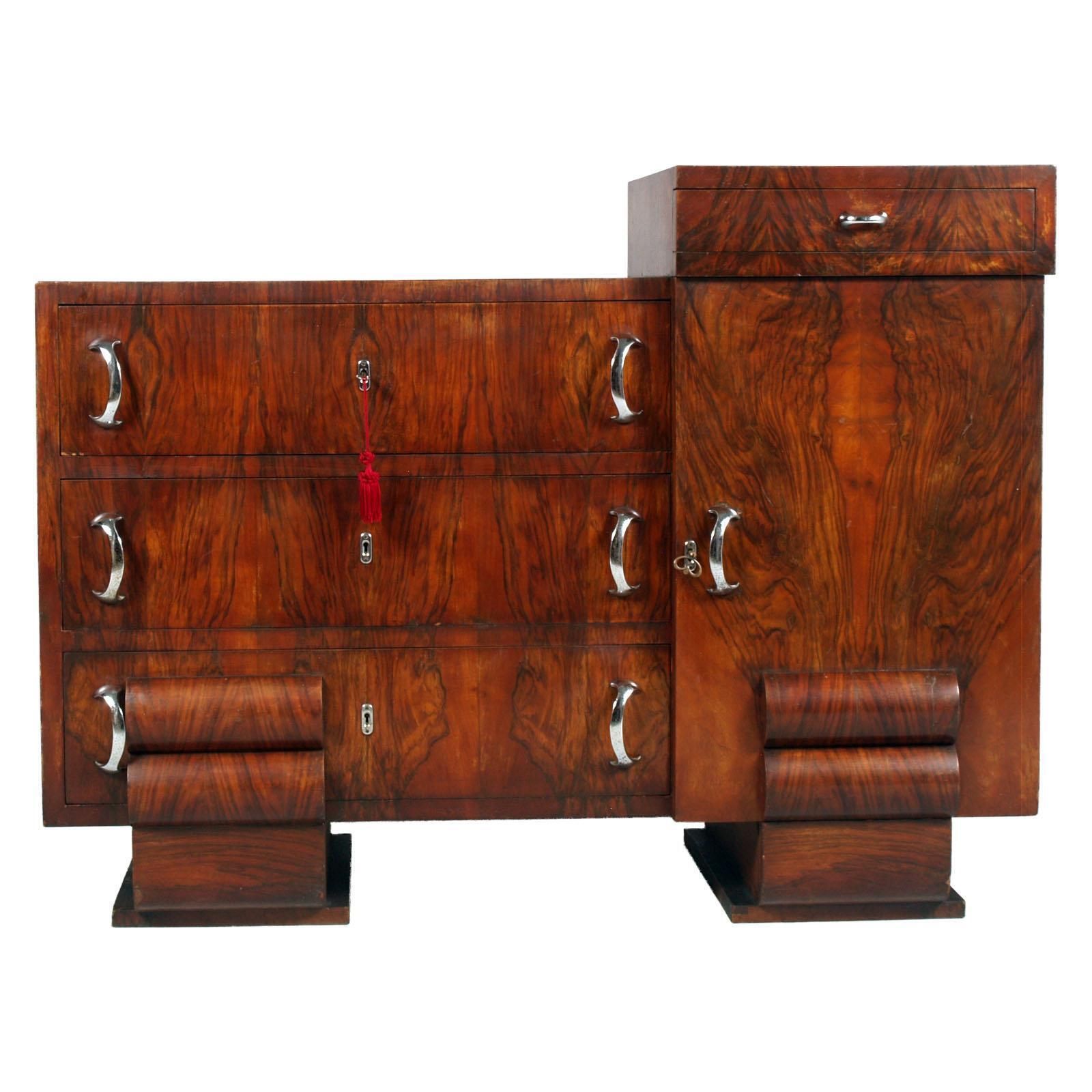 1930s Chest Of Drawers, Commode, Credenza Art Deco By Guglielmo Urlich For Ar.Ca photo furniture