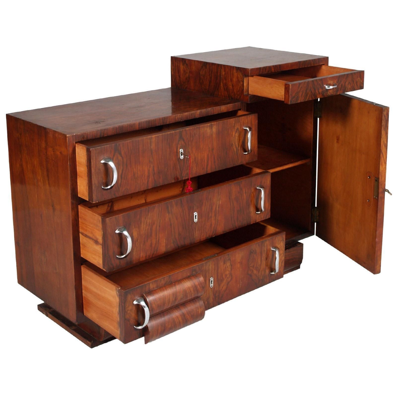 1930s Chest Of Drawers, Commode, Credenza Art Deco By Guglielmo Urlich For Ar.Ca photo Furniture