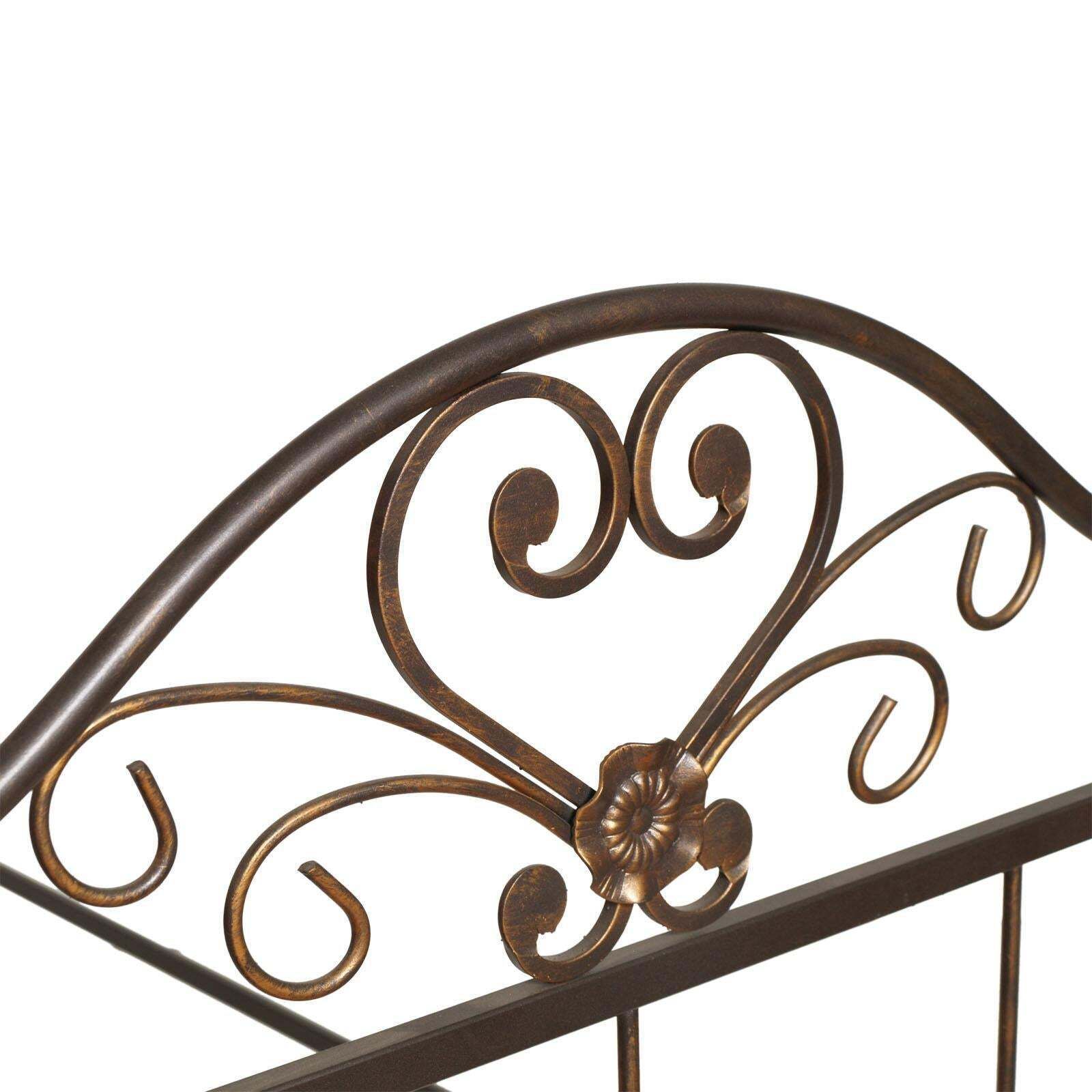 1960s Italian Art Nouveau Single Bed In Painted Wrought Iron, Golden Parts photo vintage