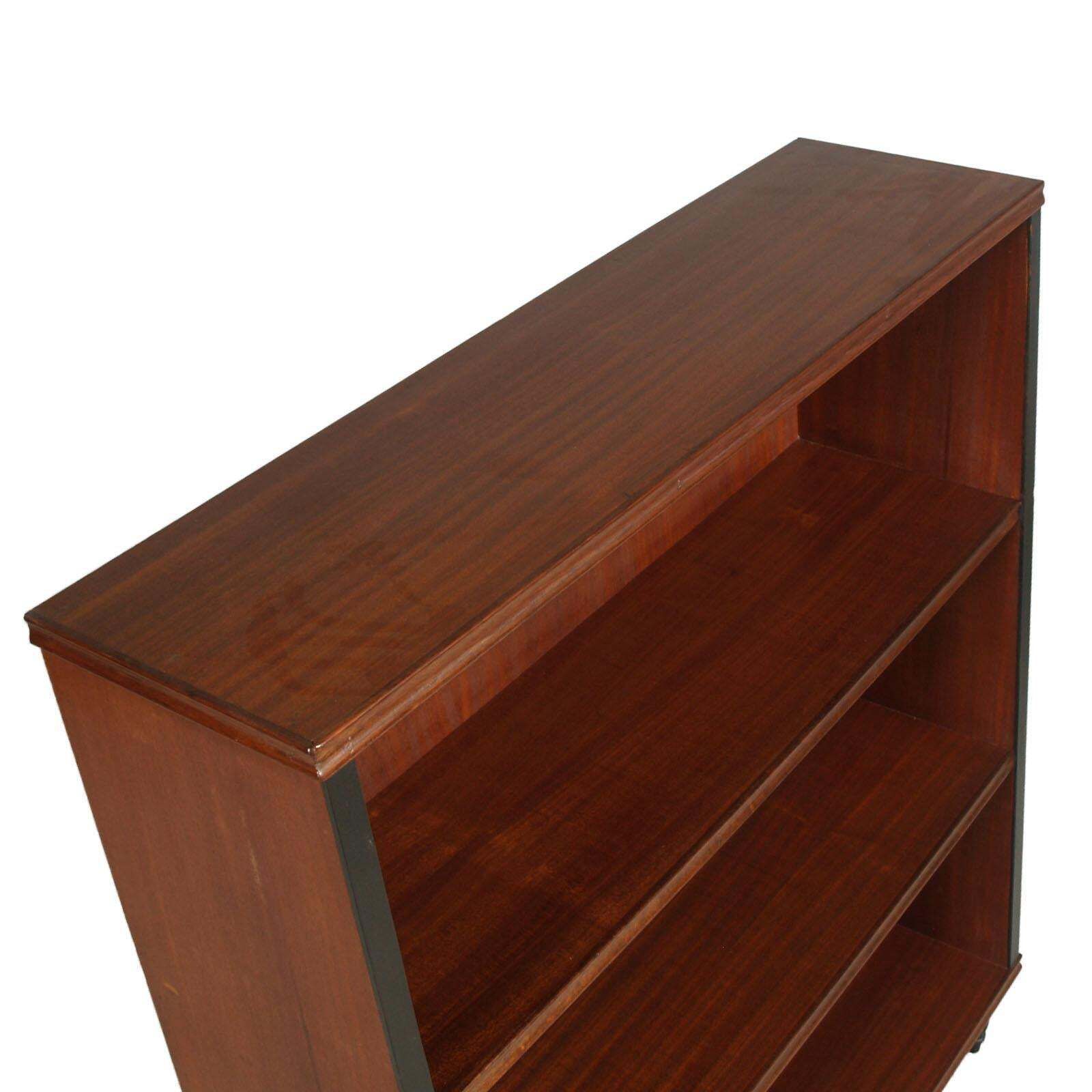 1930s Italy Art Decò Bookcase In Mahogany By Permanente Mobili Cantù , Polished photo Furniture