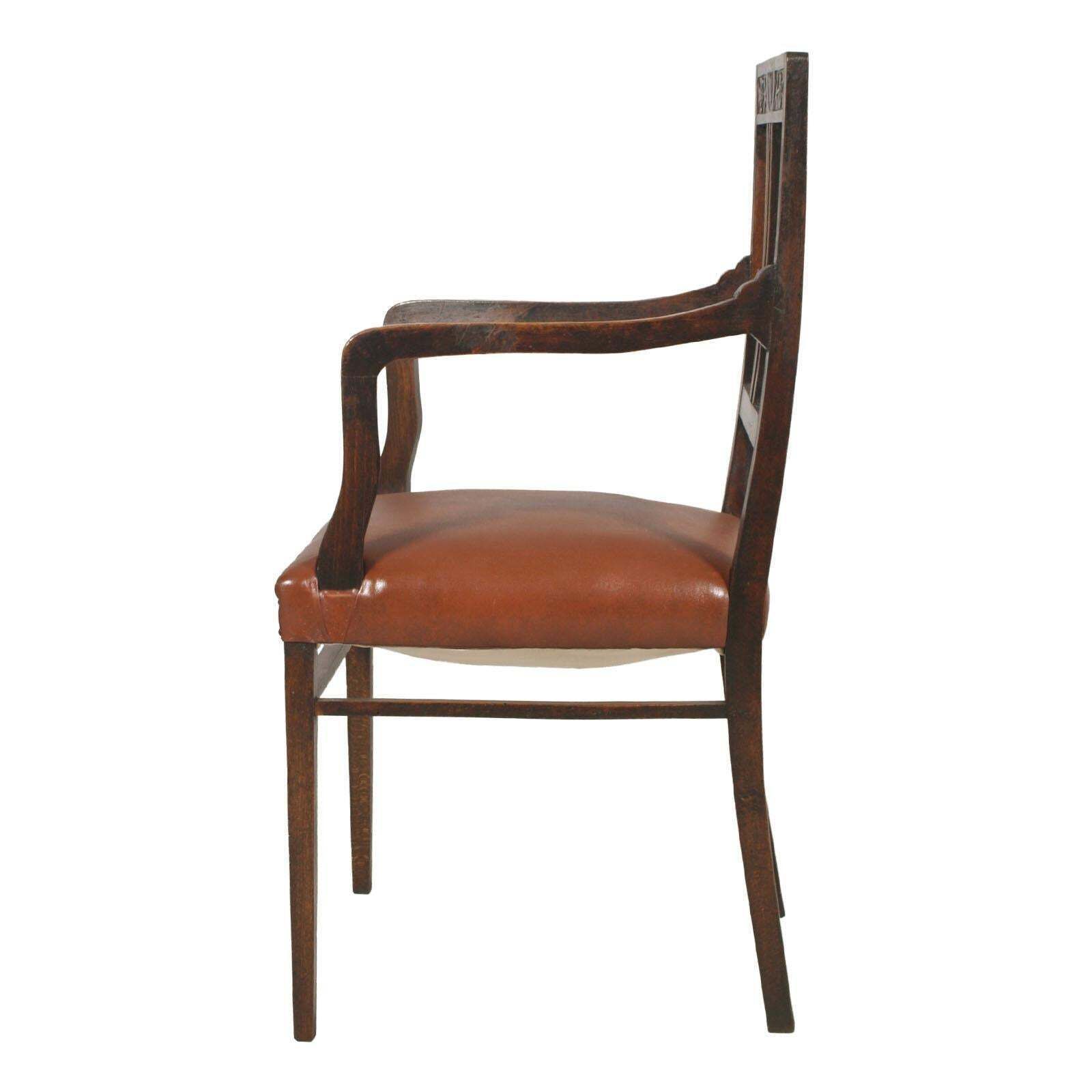 1890s French Armchairs Art Nouveau, Hand Carved Walnut, Restored & Wax Polished photo 5158.0