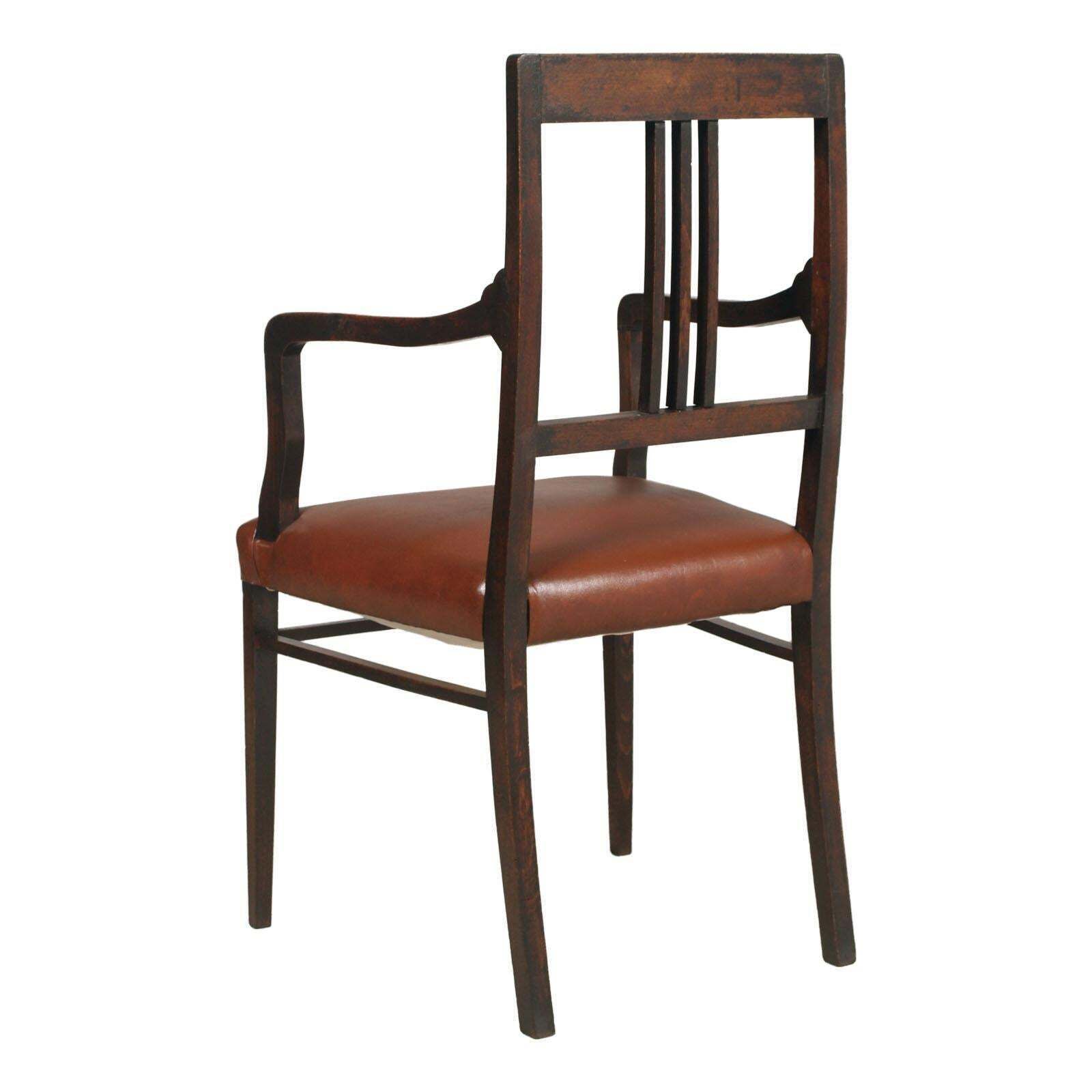 1890s French Armchairs Art Nouveau, Hand Carved Walnut, Restored & Wax Polished photo vinterior