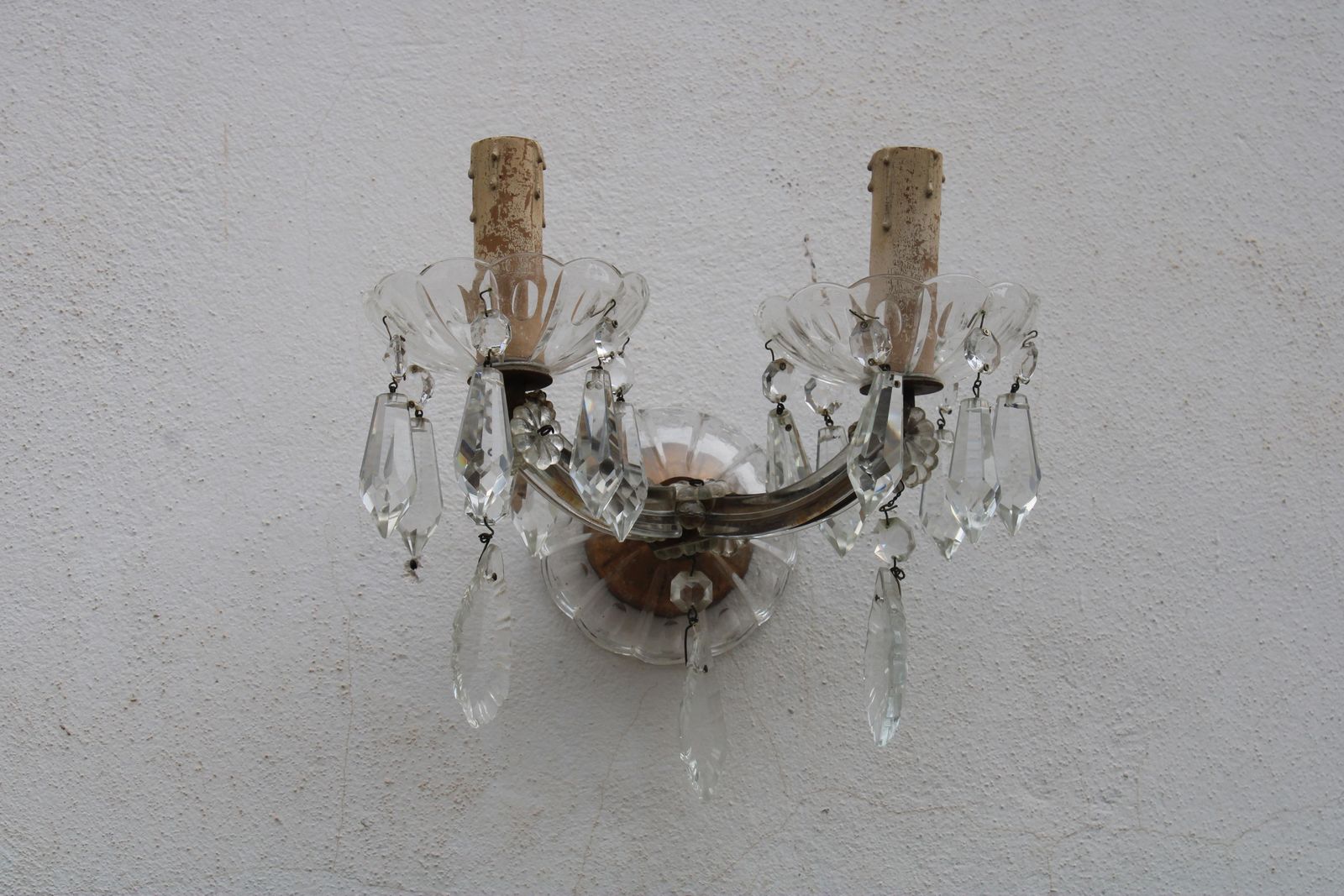 Pair Of Maria Theresa Crystal Wall Lamps 1940 photo furniture