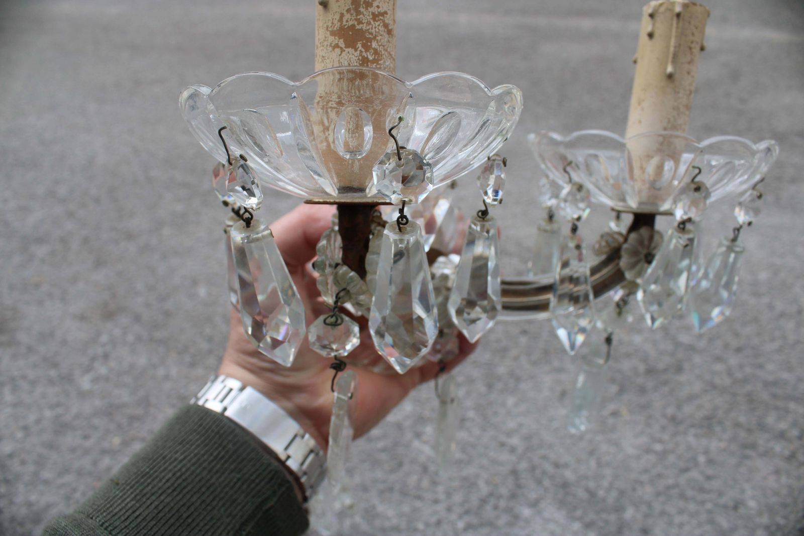 photo furniture Pair Of Maria Theresa Crystal Wall Lamps 1940