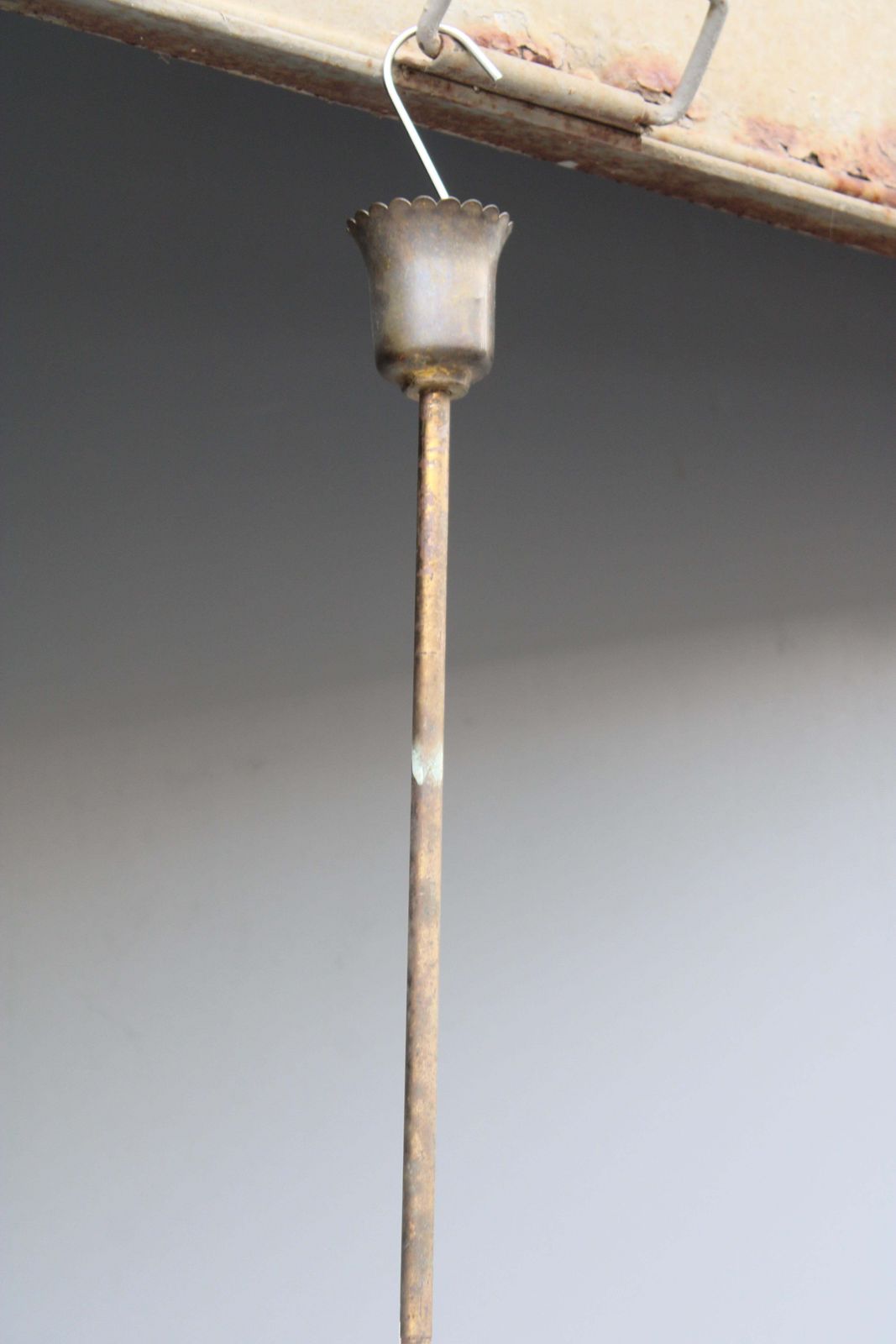 Vistosi Murano Glass Lamapdarium 1950s Brass Parts photo for sale