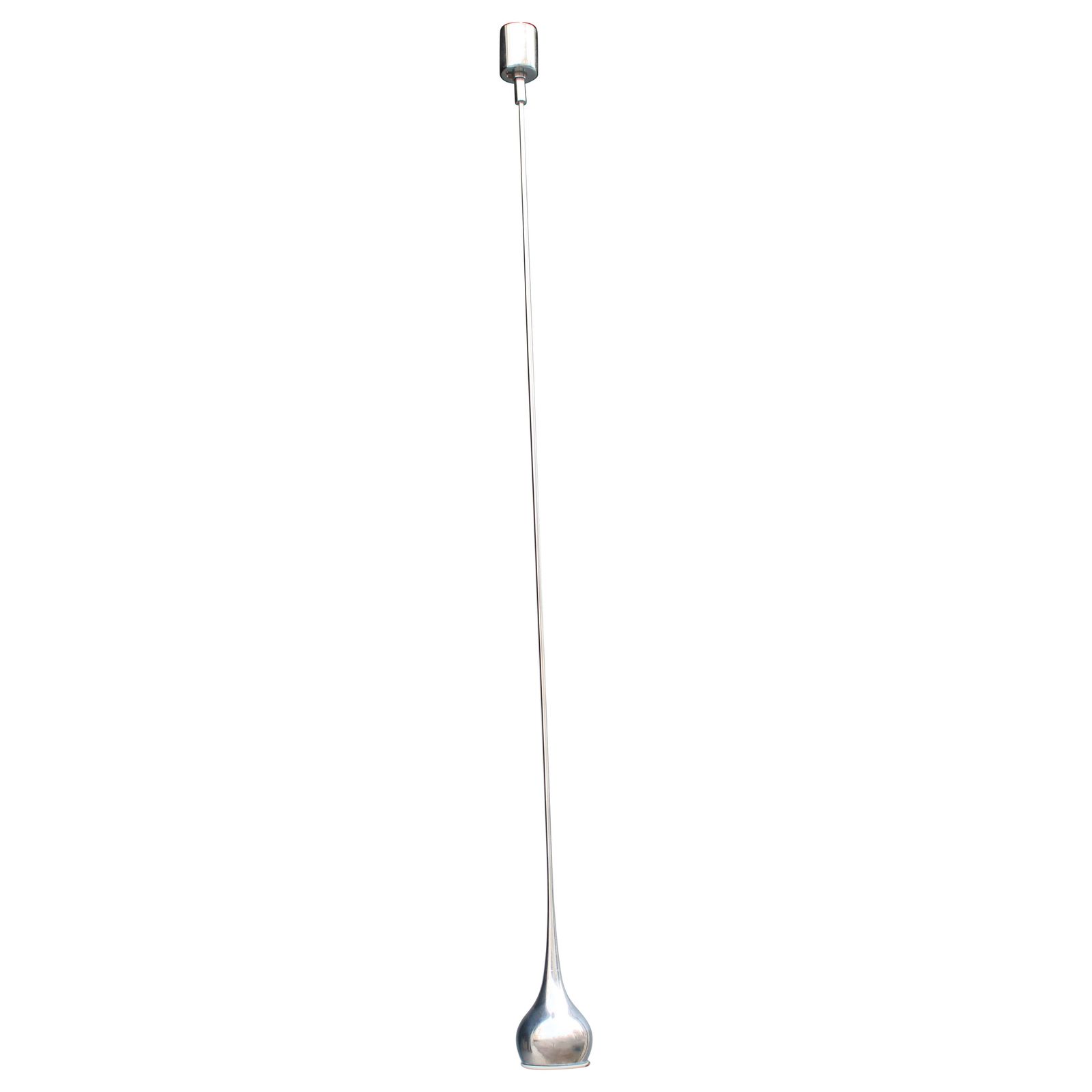 Esperia Italia 1970 Chrome Metal Minimalist Pendant Chandelier