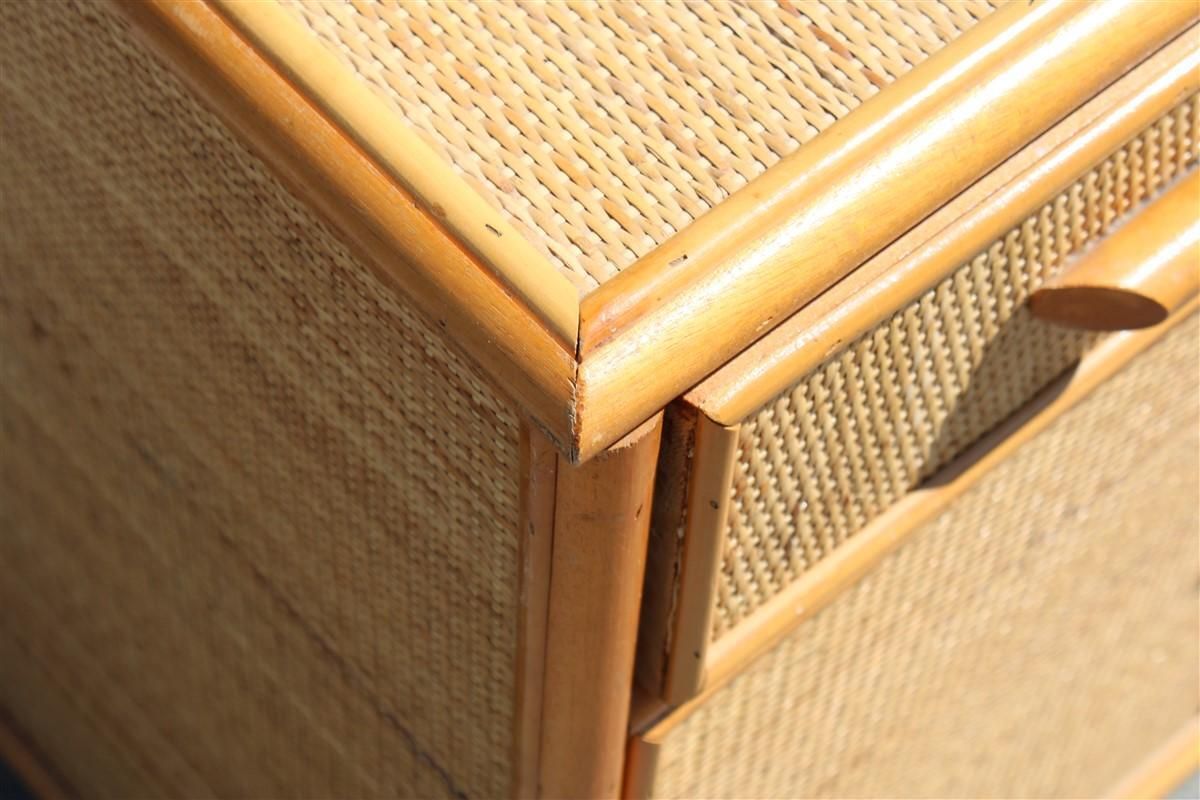Cabinet  Buffet Made Entirely By Hand In The 1950s In Italy Bamboo Drawers photo buy
