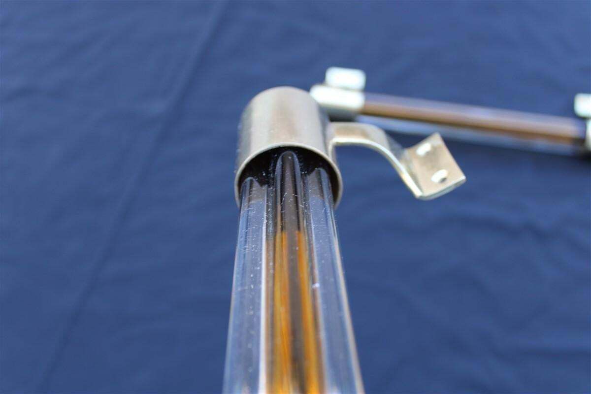 Pair Mid Century Venini Handles Brass Shiny And Murano Glass 1950s Made In Italy photo vinterior