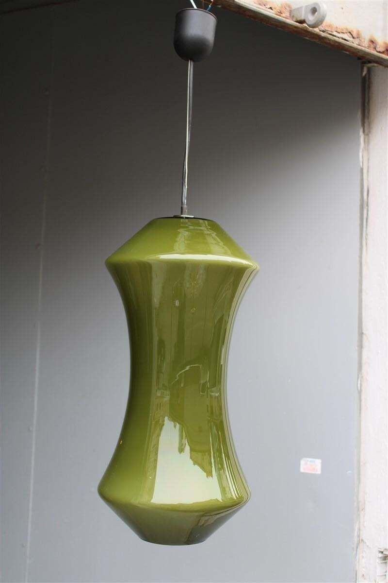 Ceiling Lamp Vistosi Mid Century Italian Design Green Clessidra 1950s photo furniture
