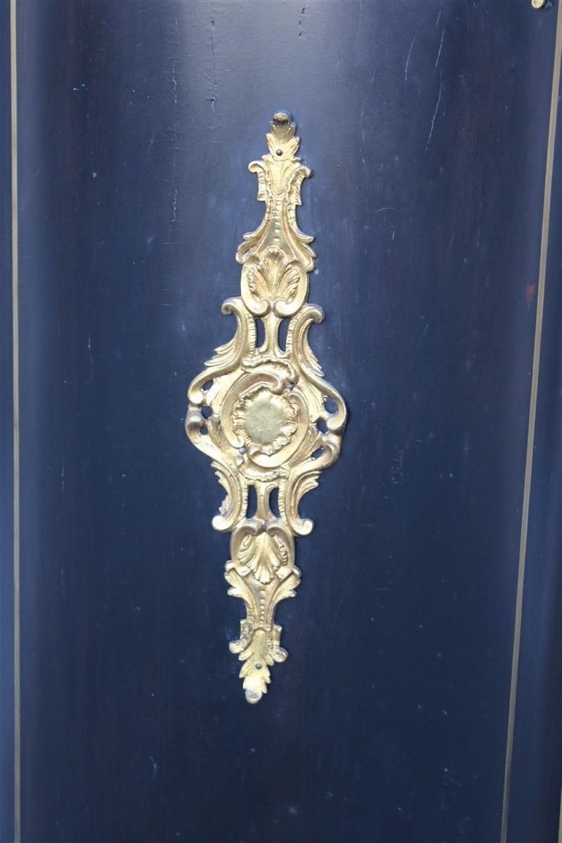 photo vintage Cabinet Black And Gold Napoleon III 1860 France Marble Top André Charles Boulle