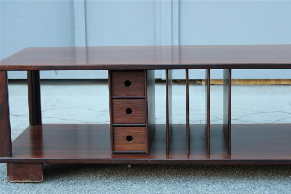 Mid Century Minimalist Design Low Tv Table In Rational  Design 1960s Teak photo for sale
