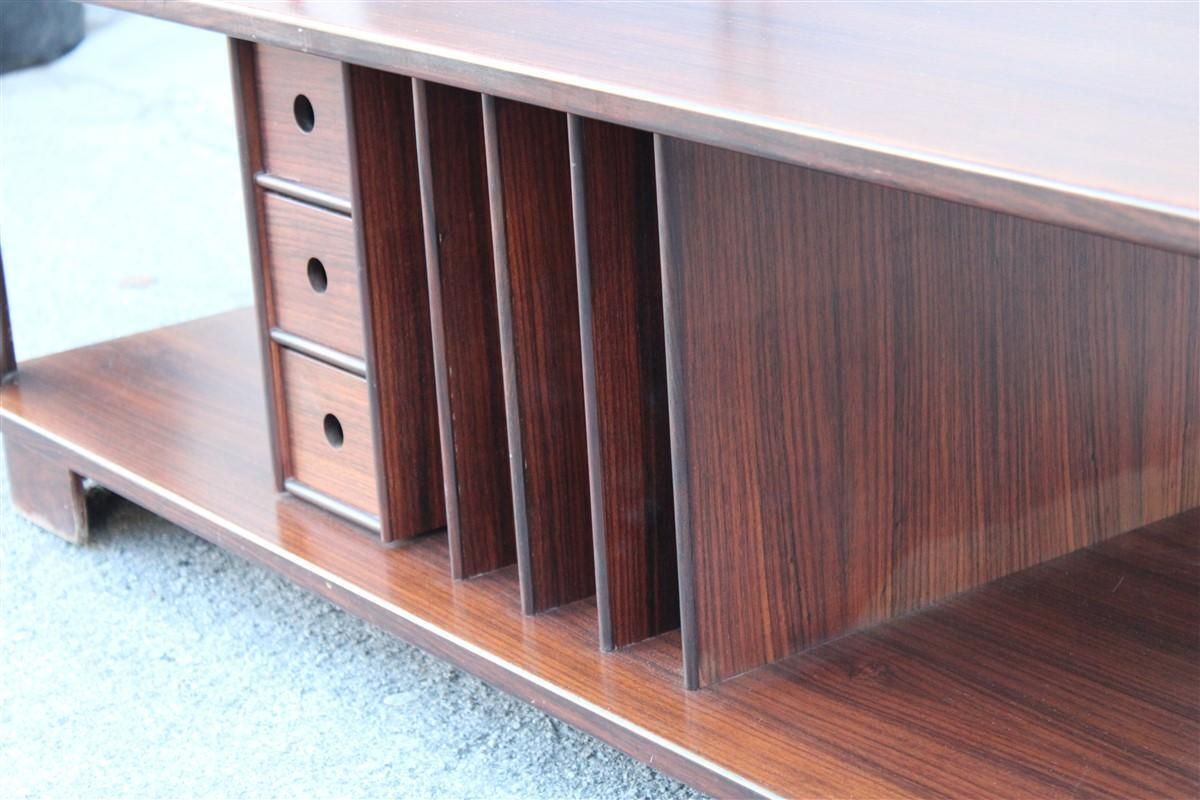 Mid Century Minimalist Design Low Tv Table In Rational  Design 1960s Teak photo vintage