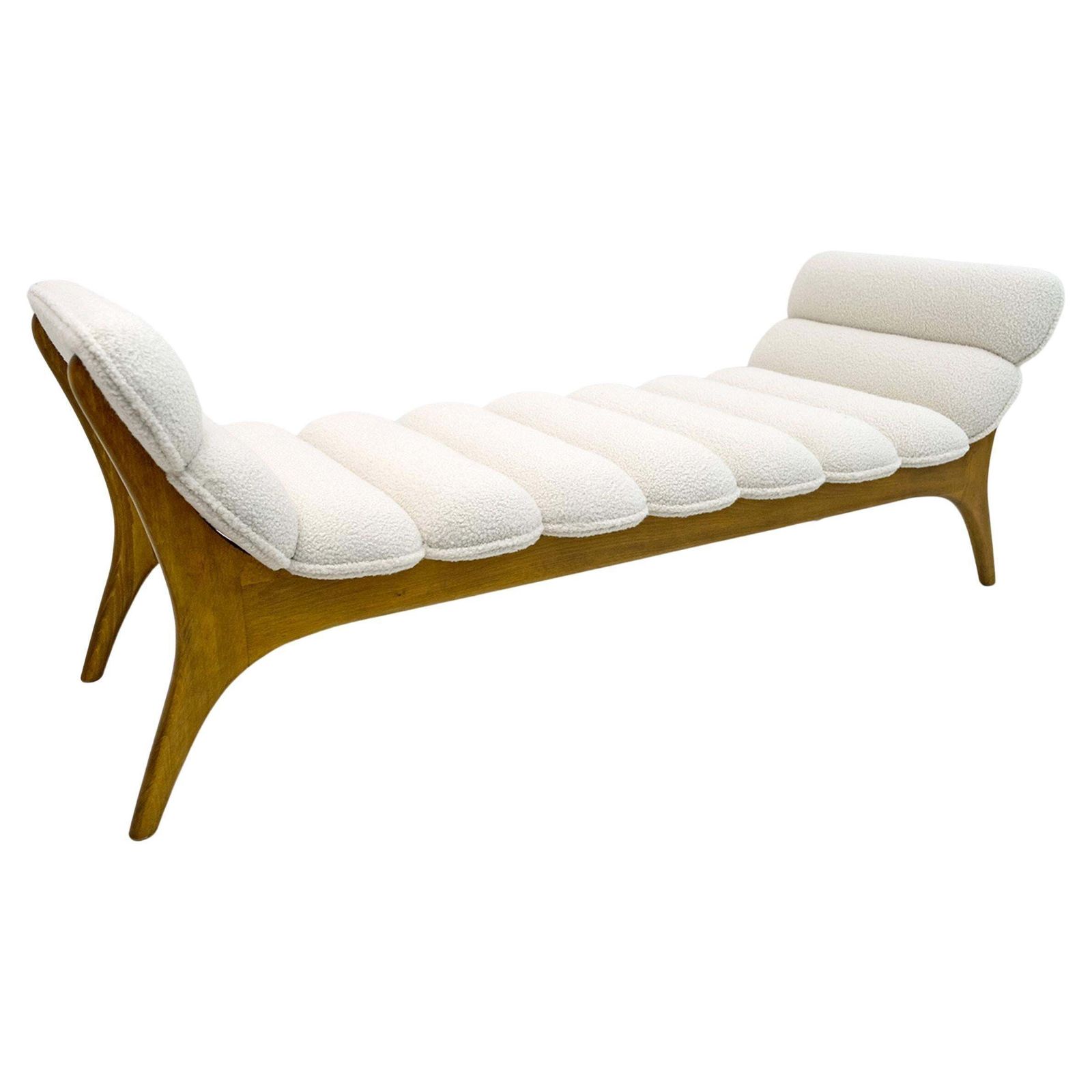 Adrian Pearsall Mid Century Modern Walnut Chaise Lounge By Craft Associates