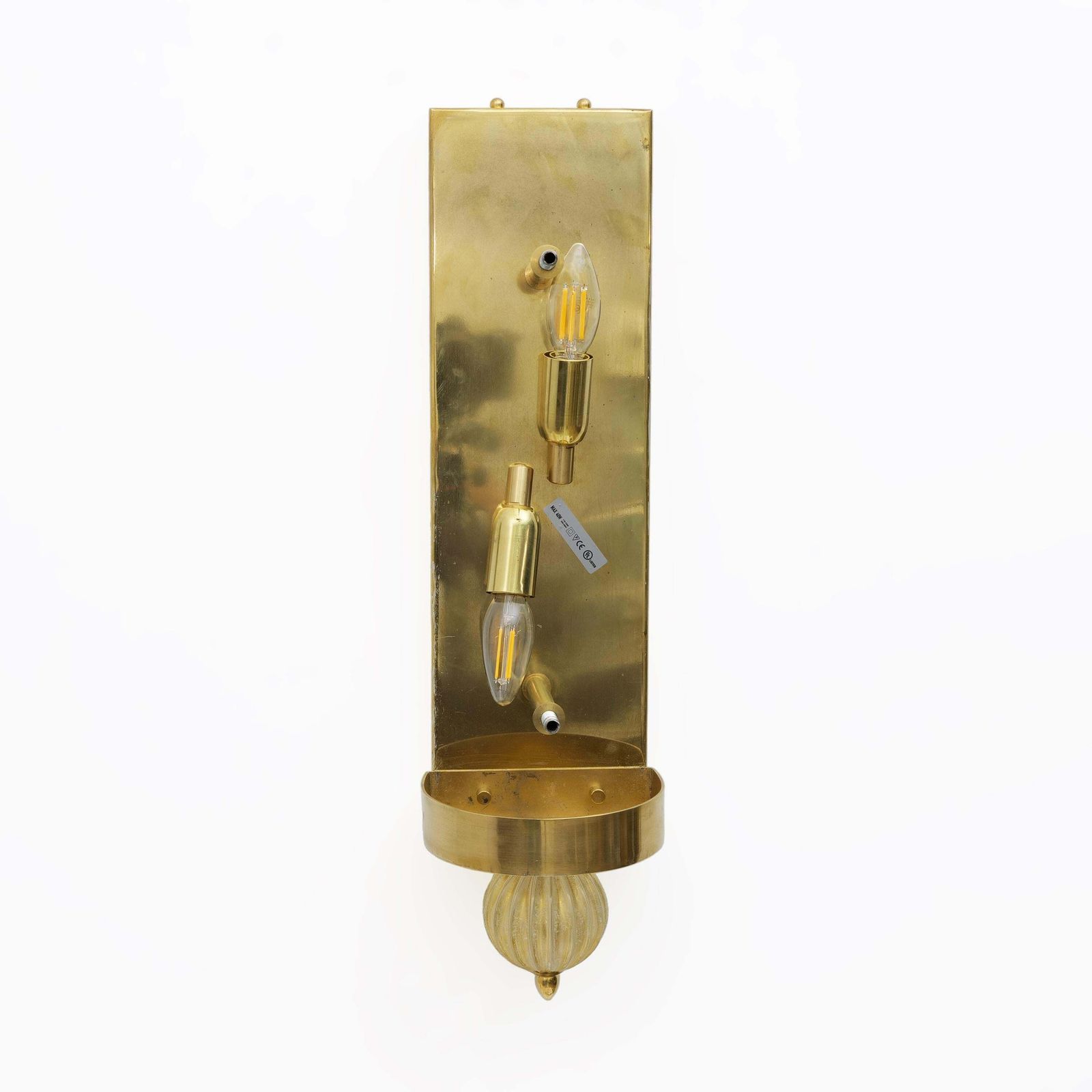 photo furniture Pair Of Barovier & Toso Art Deco Style Brass And Murano Glass Sconces