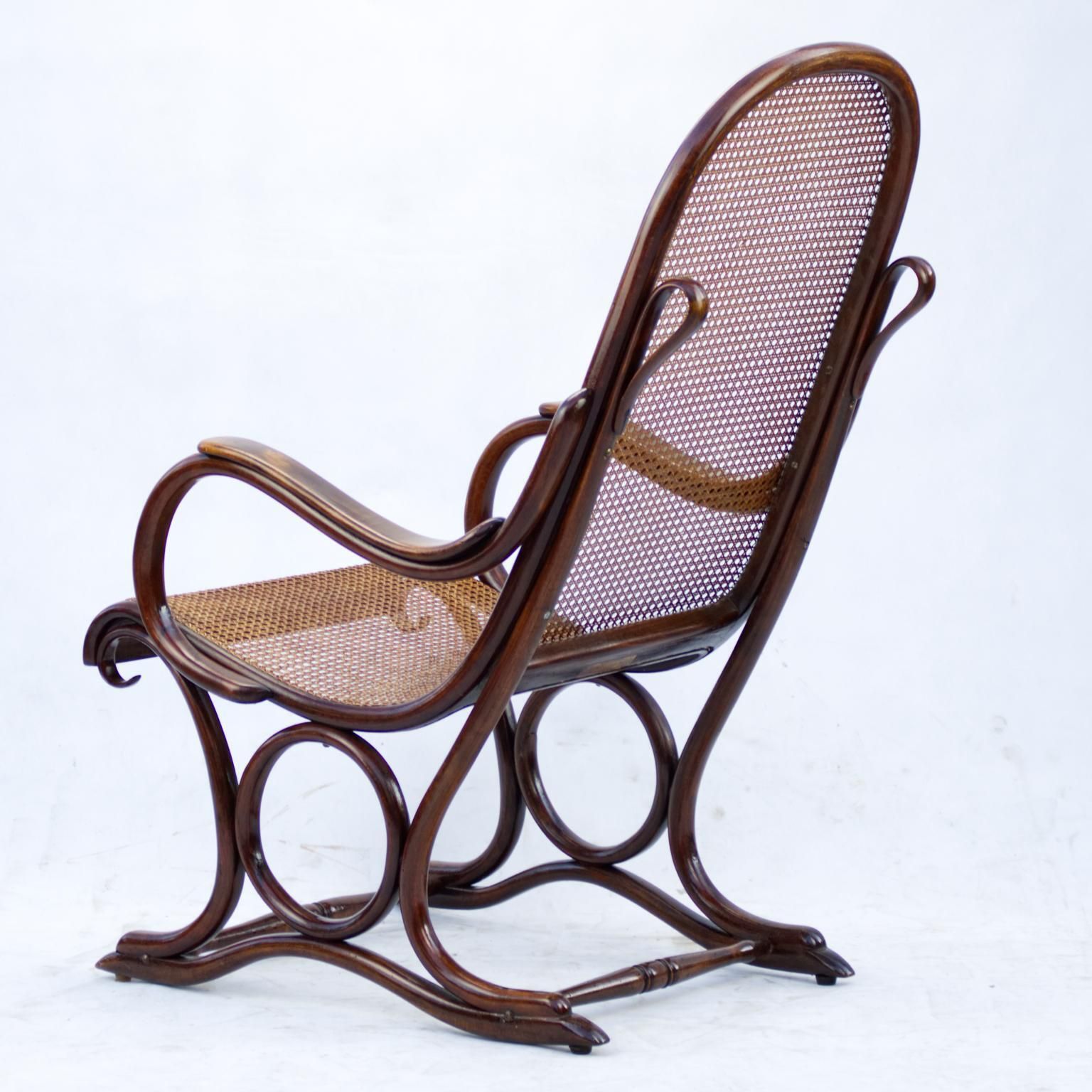 Bentwood Cane Salonfauteuil Easy Chair Thonet No. 1, Circa 1890 photo vinterior