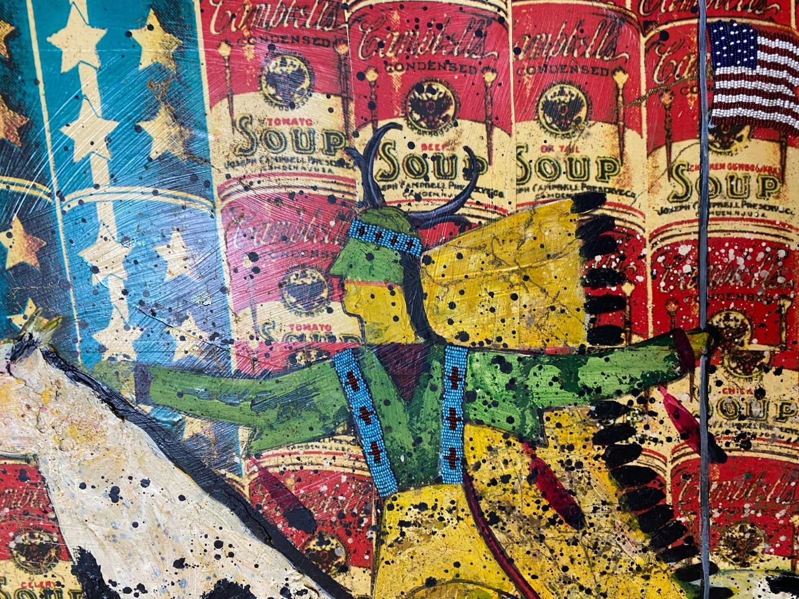 Stan Natchez (Shoshone/Paiute, B.1954) 'Campbells Soups, 6 Plates For 10c' photo for sale