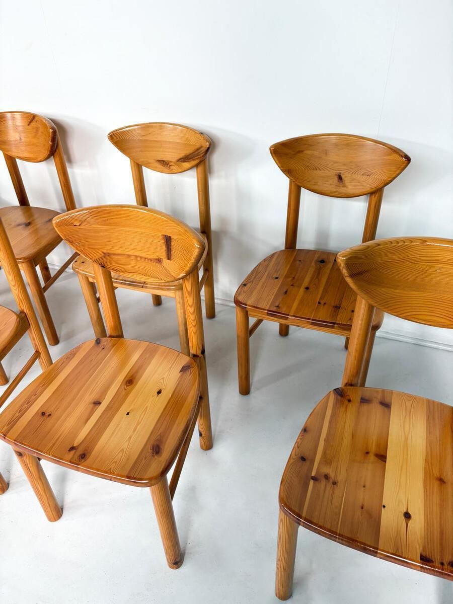 photo for sale Mid Century Pine Dining Chairs By Rainer Daumiller, Denmark, 1970s