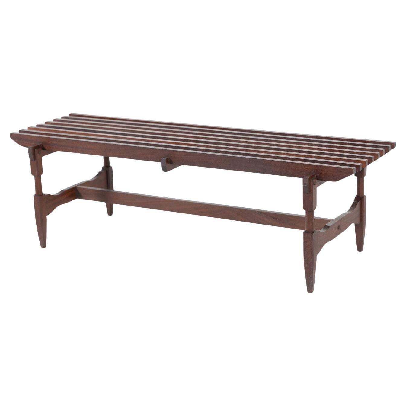 Mid Century Modern Wooden Bench By Ico And Luisa Parisi, Italy, 1950s