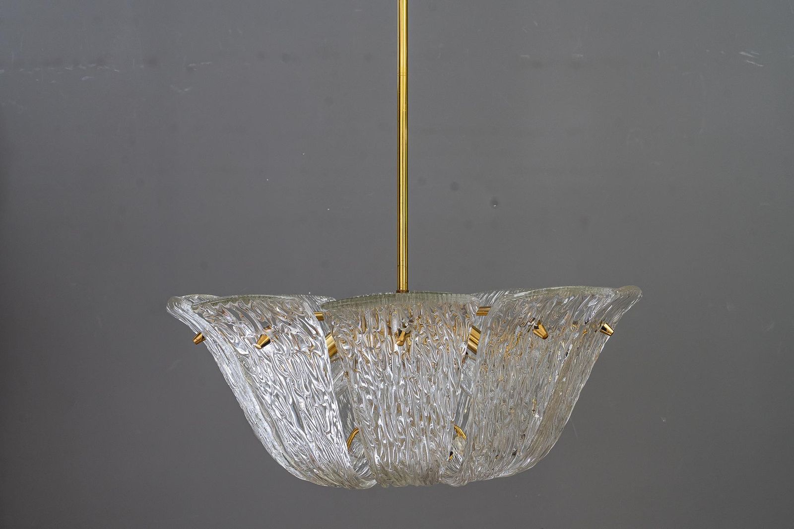Textured Glass Chandelier By Kalmar, Vienna Around 1950s photo furniture