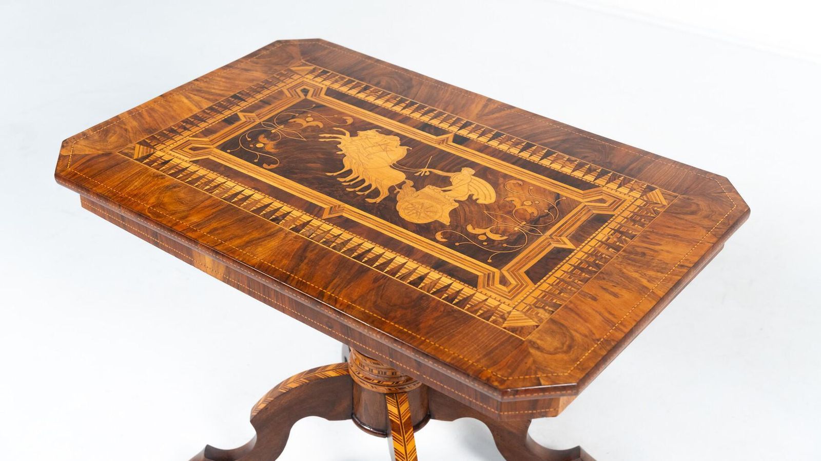 19th Century Tilt Top Table With Marquetry, Italy photo furniture