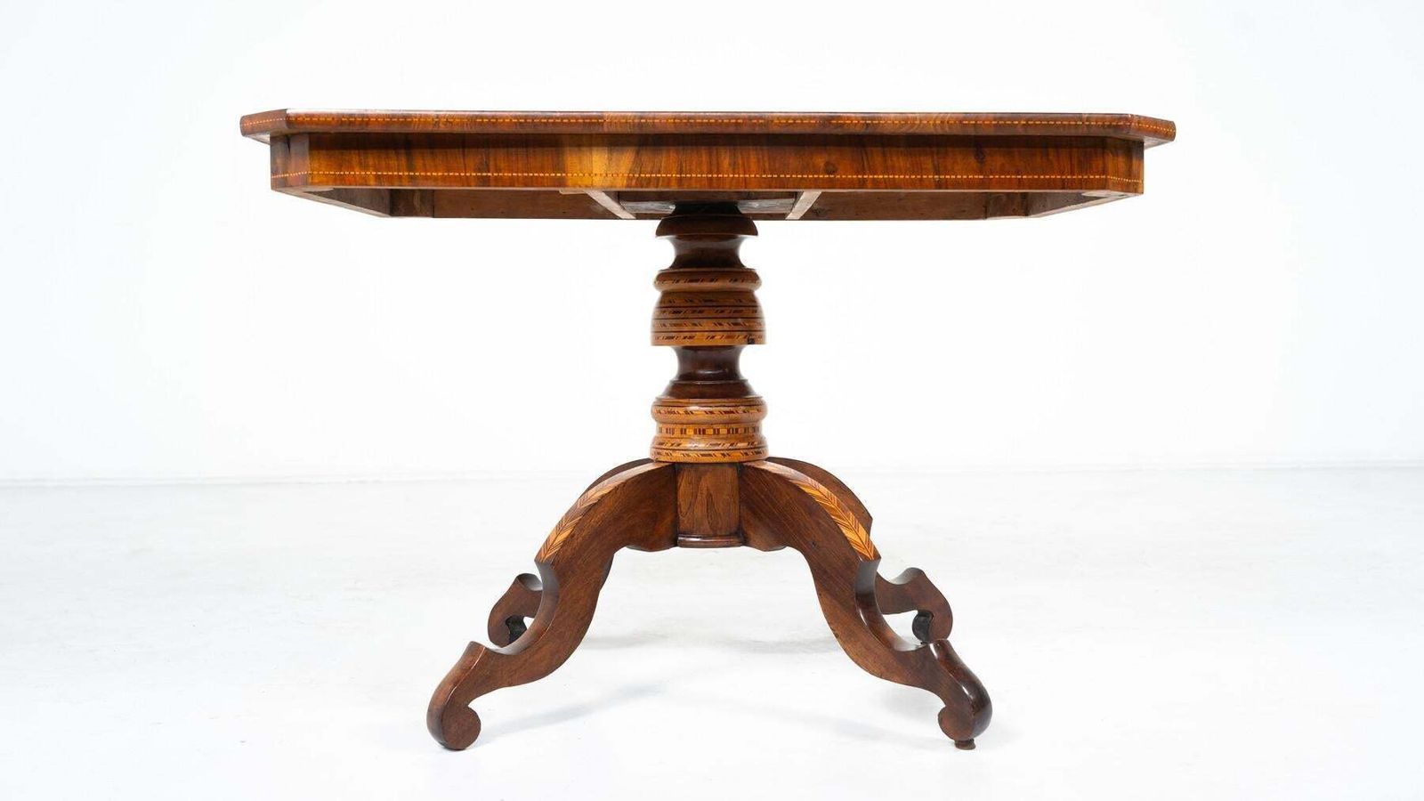 19th Century Tilt Top Table With Marquetry, Italy photo for sale