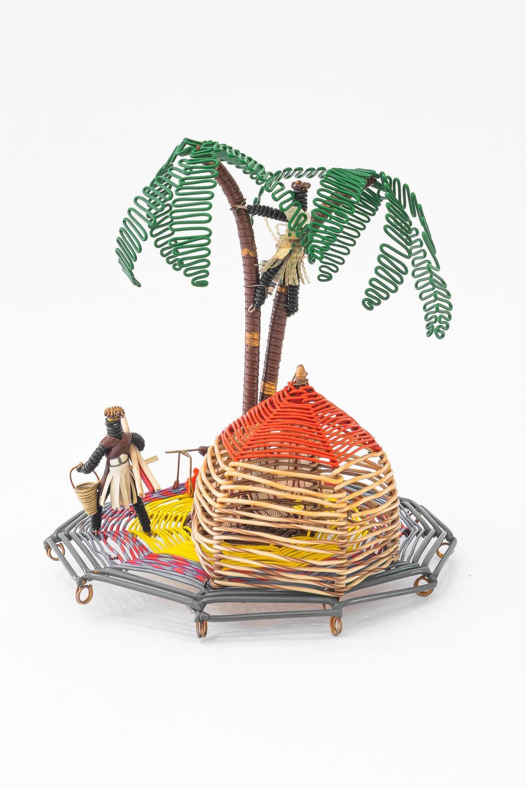 Art A Palm Scene Made Of Wire ( Handwork ) Vienna Around 1970s photo