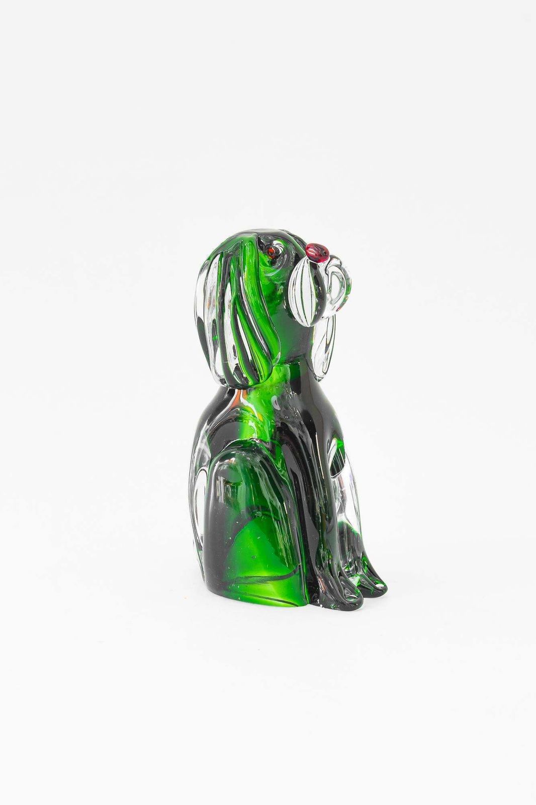 Murano Glass Dog Paperweight Italy Around 1970s photo for sale
