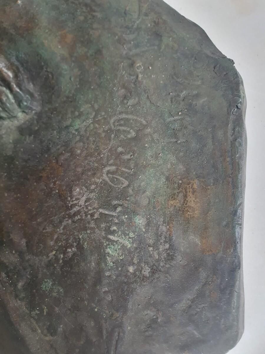 photo furniture Jos De Decker, Bronze With Green Patina "Allegory Of Spring"