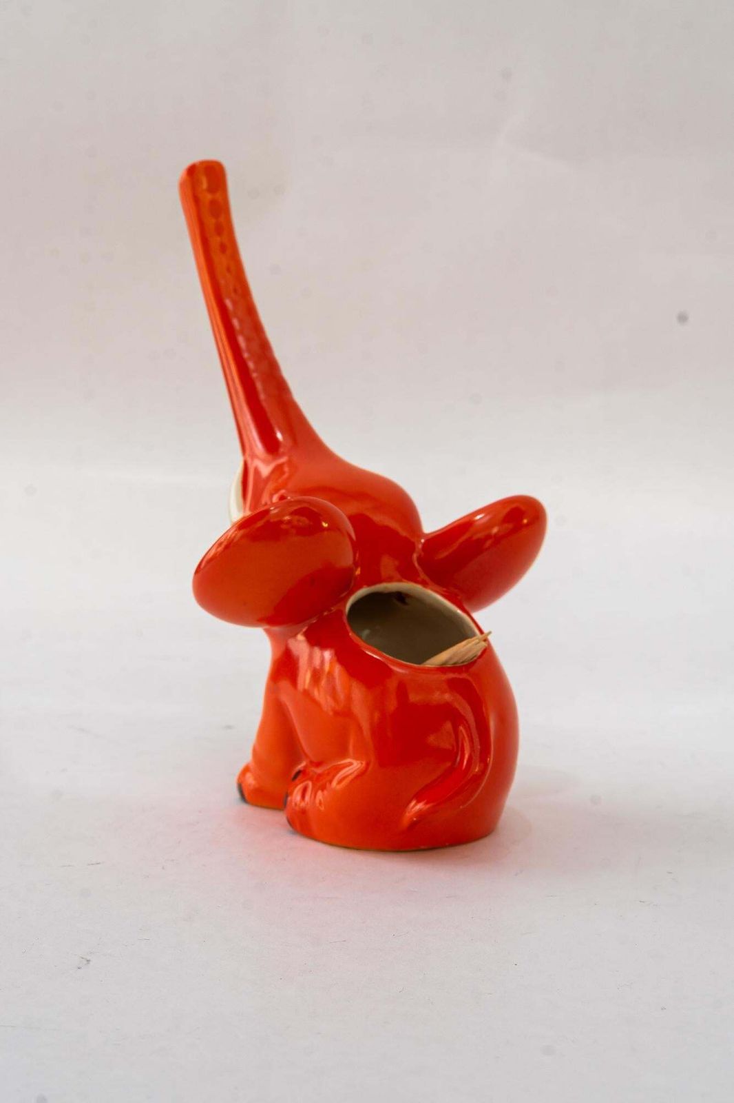 Goebel Porcelain Toothstick Holder Elephant Ca. 1970s photo Home Decor