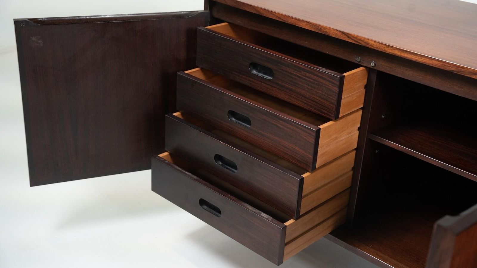 Furniture Mid Century Modern Caleno Sideboard By Giovanni Ausenda For Stilwood, 1960s photo