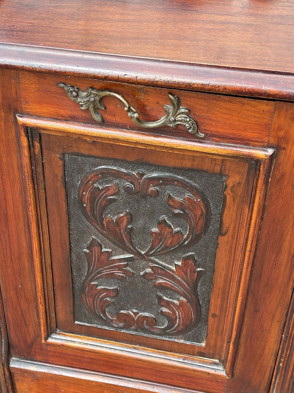 Victorian Mahogany Fireside Coal / Log Cabinet, On Castors, Removable Liner photo Furniture