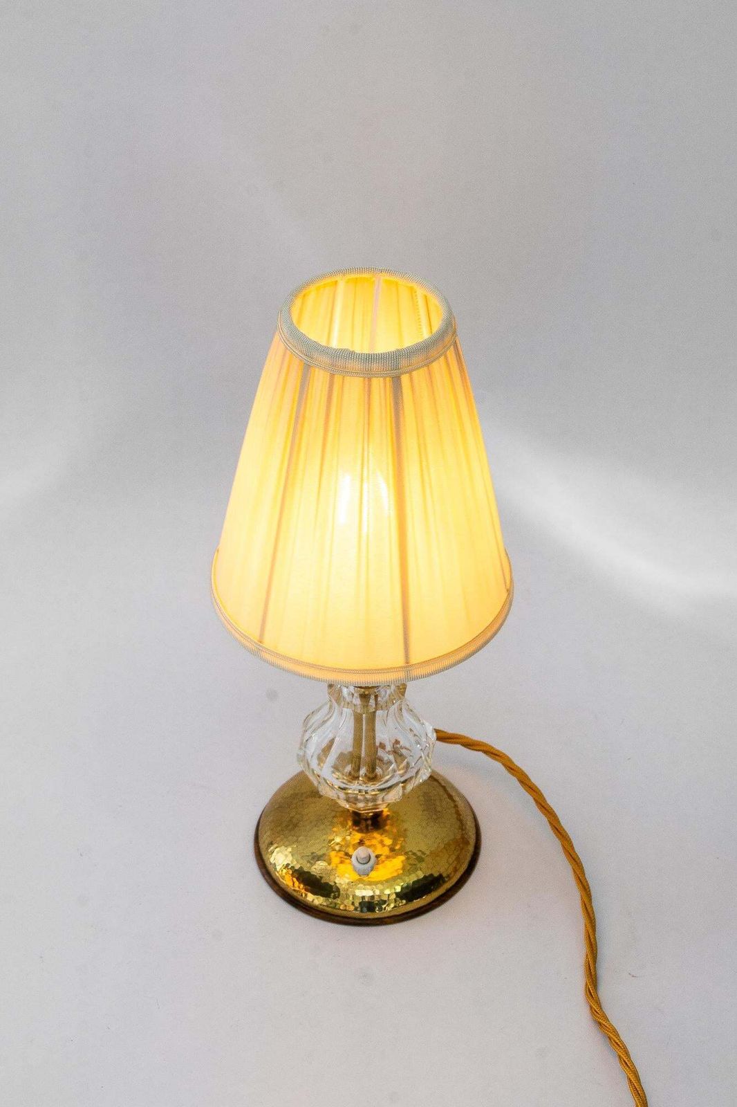 photo buy Bakalowits Glass Table Lamp With Fabric Shade Vienna Around 1950s