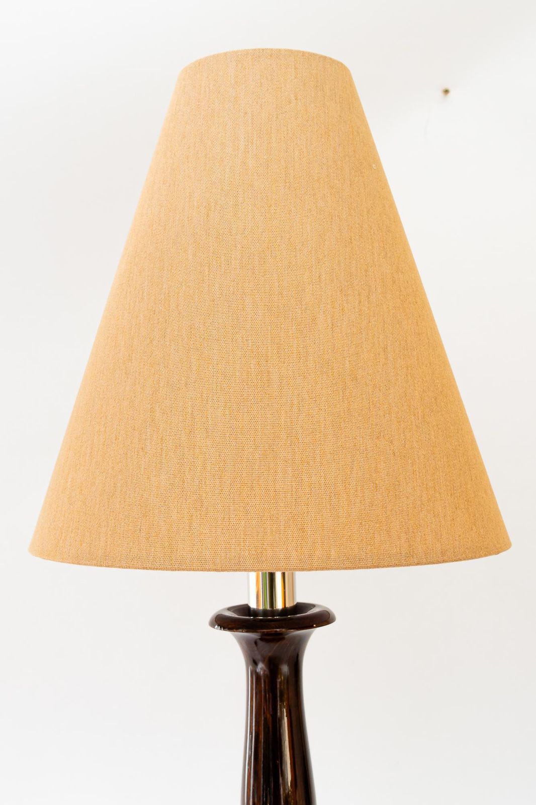 Art Deco Nickel Wood Table Lamp With Fabric Shade Vienna Around 1920s photo buy