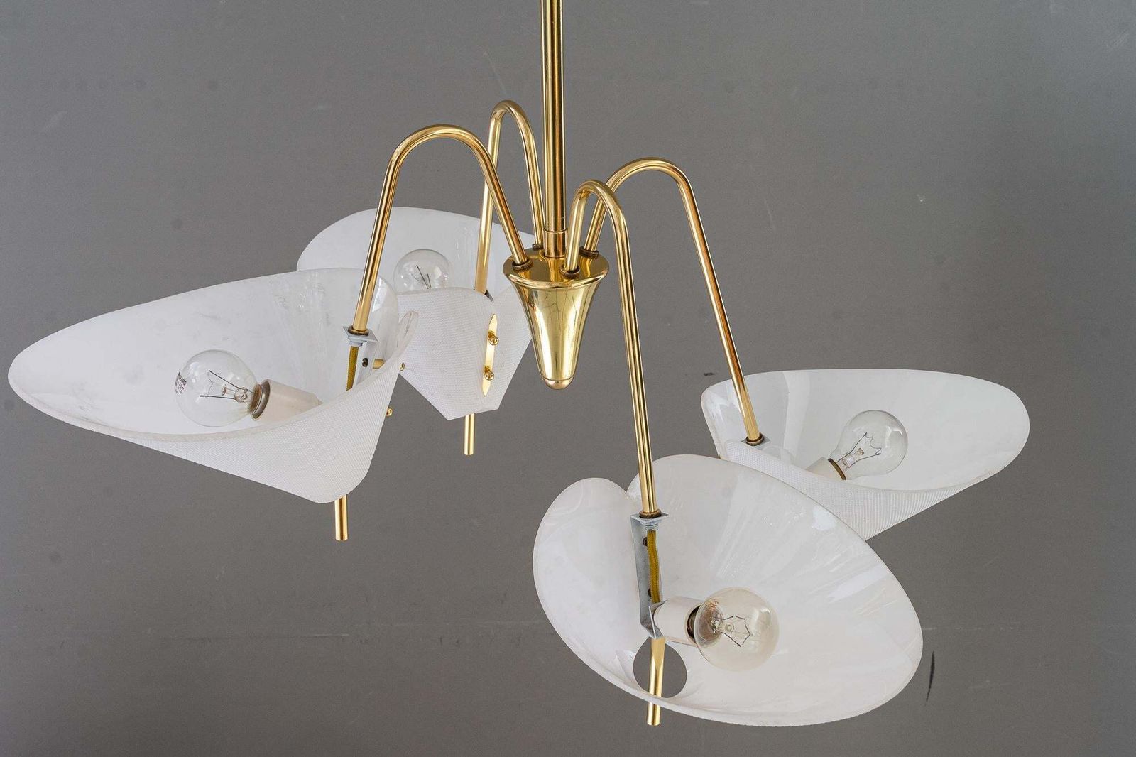 photo for sale Rupert Nikoll Chandelier With Lucite Shades Vienna Around 1960s