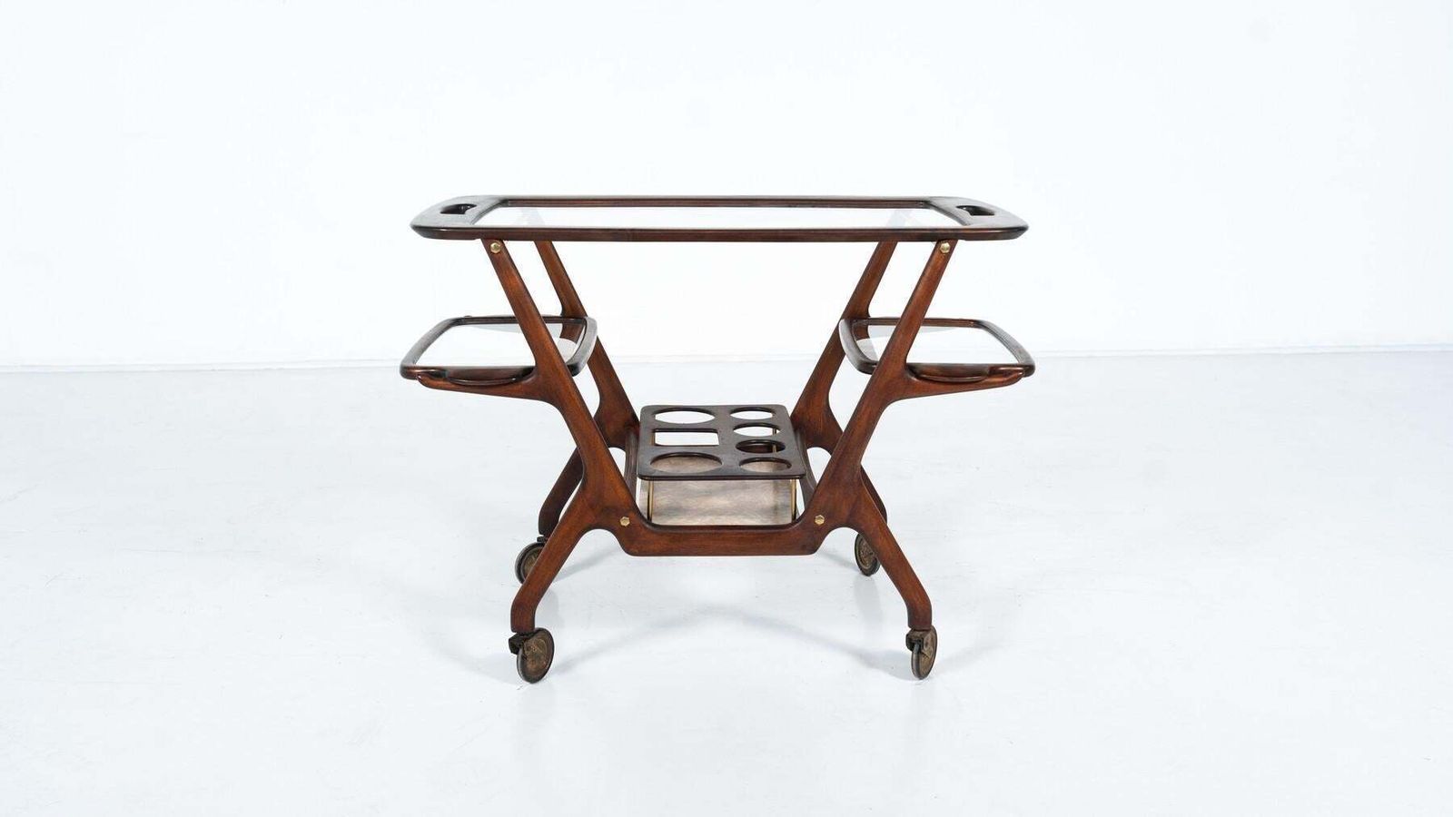 Mid Century Modern Dry Bar/ Trolley By Cesare Lacca, Italy, 1950s photo for sale