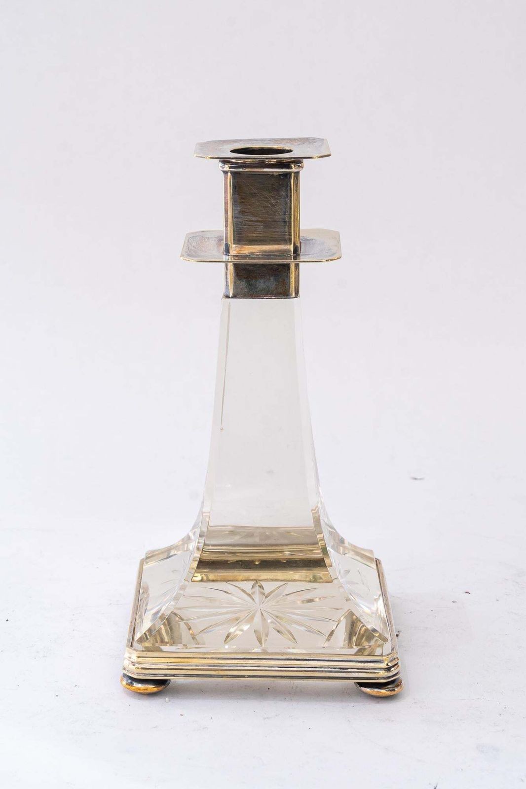 Art Deco Silvered Glass Candle Holder Vienna Around 1920s photo furniture