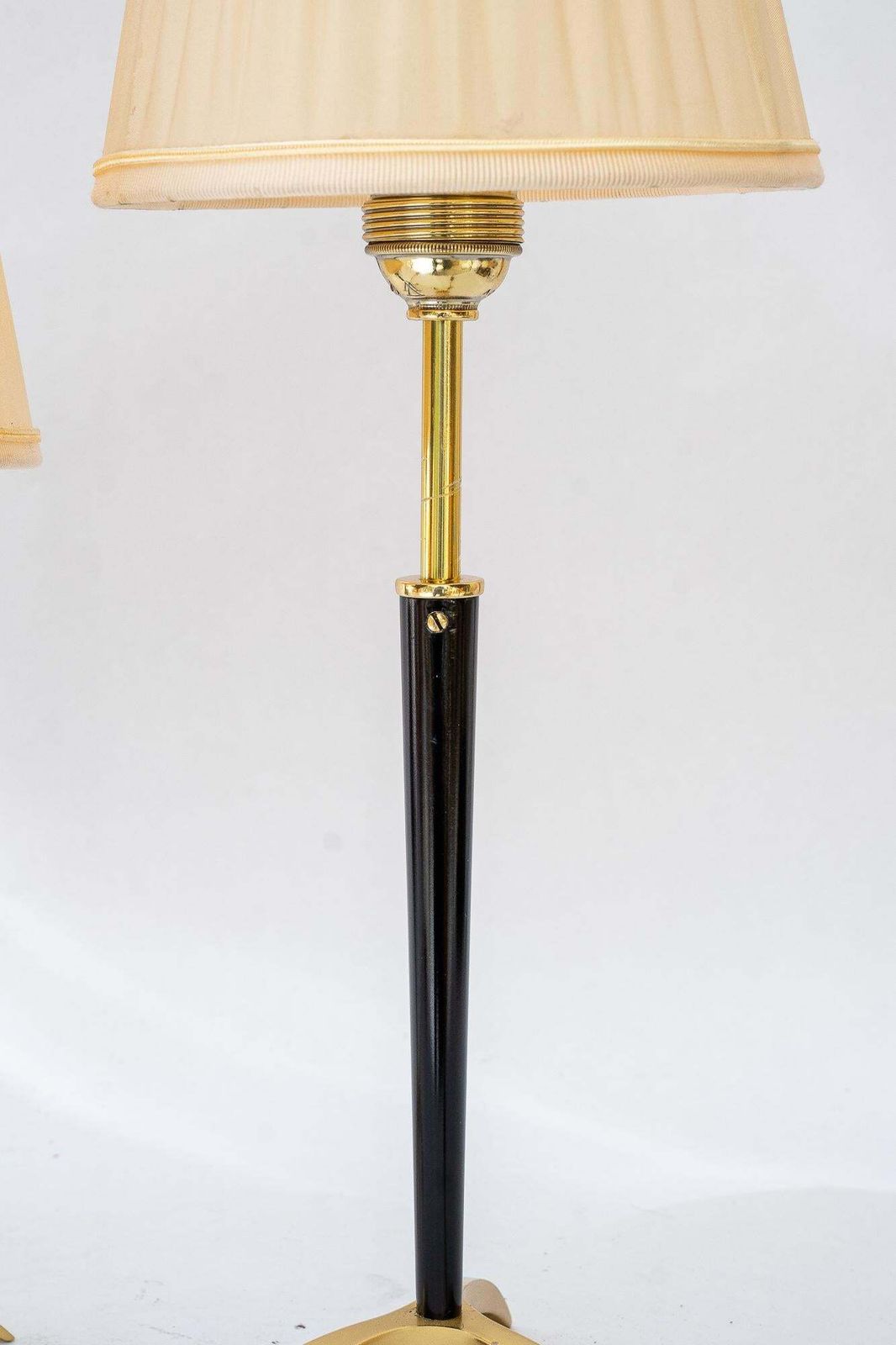 2 Hight Adjustable J.T.Kalmar Table Lamps With Fabric Shades Vienna Around 1950s photo 780.0
