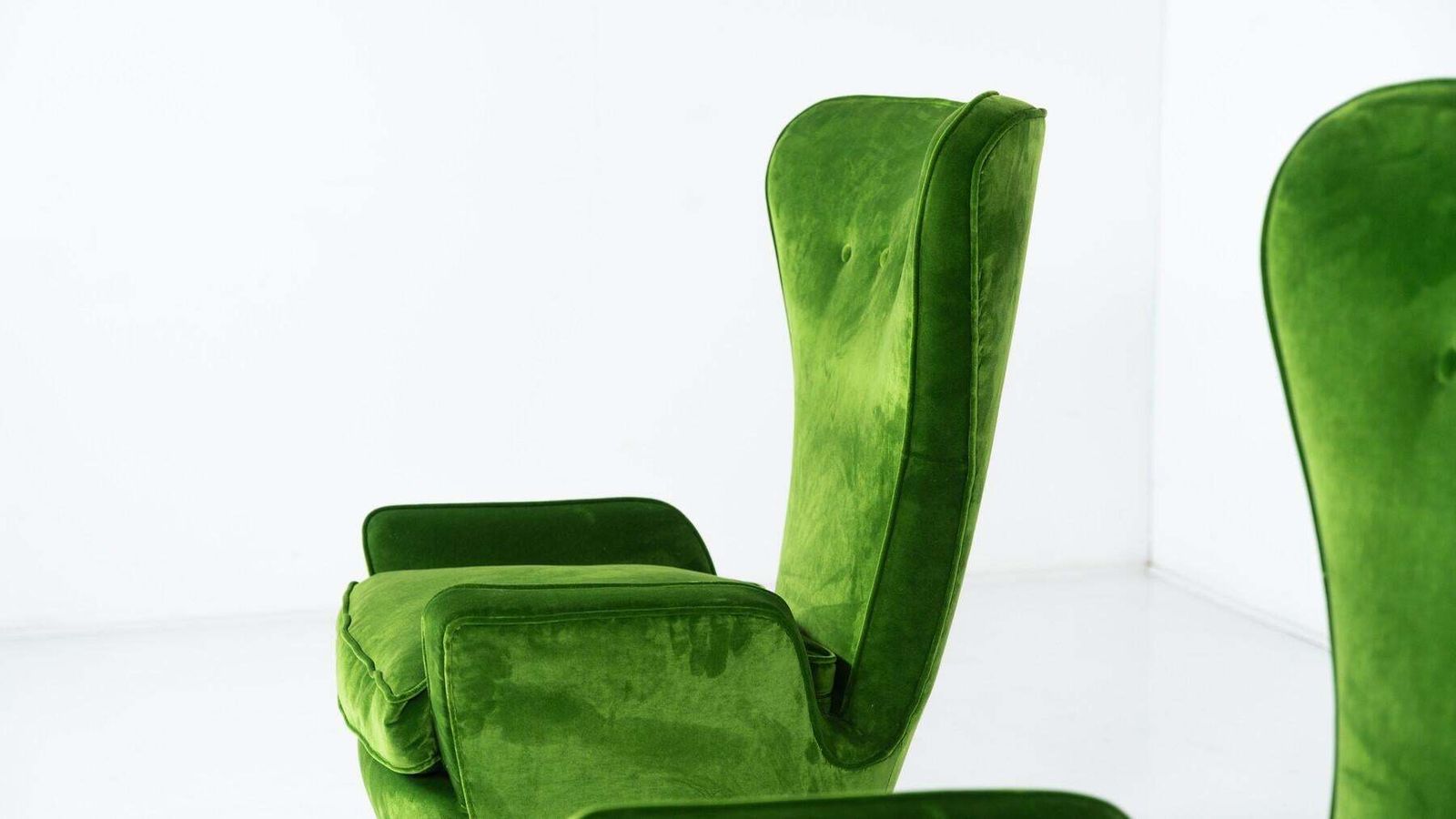 Modern Pair Of Armchairs By Emilia Sala And Giorgio Madini   New Upholstery photo vintage