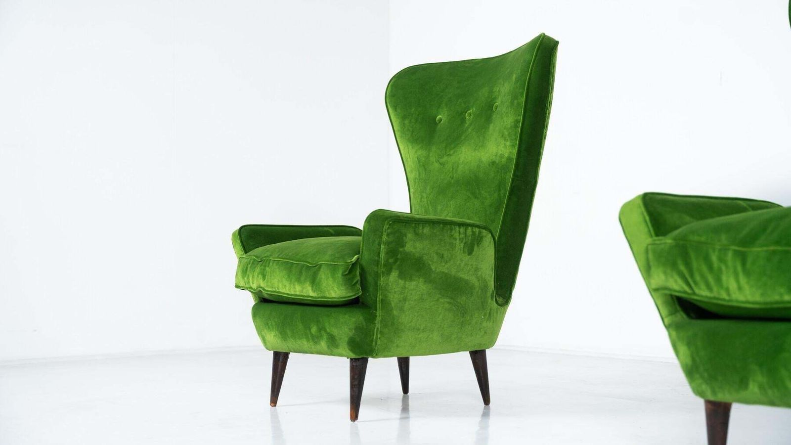 photo furniture Modern Pair Of Armchairs By Emilia Sala And Giorgio Madini   New Upholstery