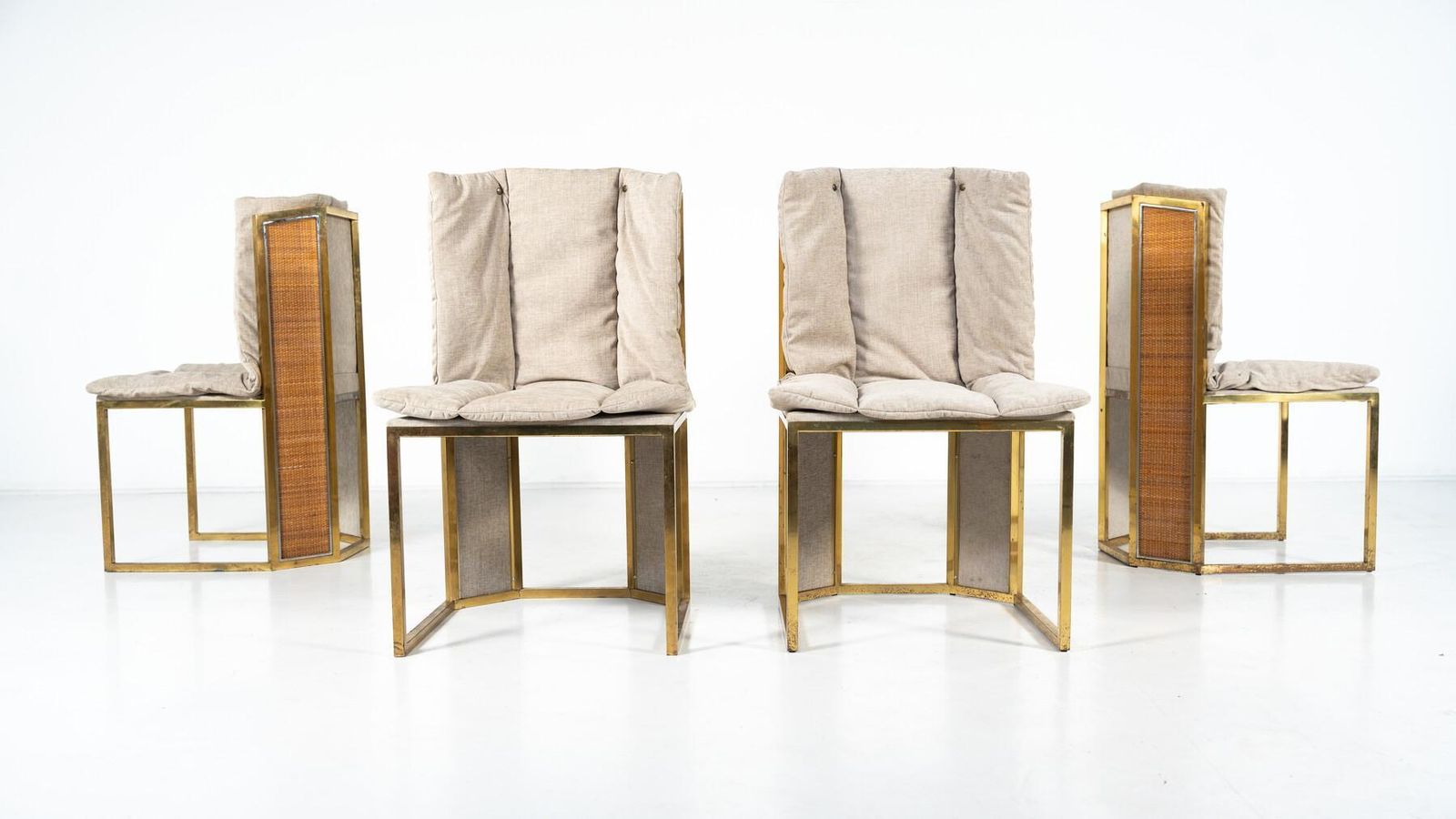photo vinterior Mid Century Modern Set Of 10 Chairs By Romeo Rega, Italy, 1970s   New Upholstery