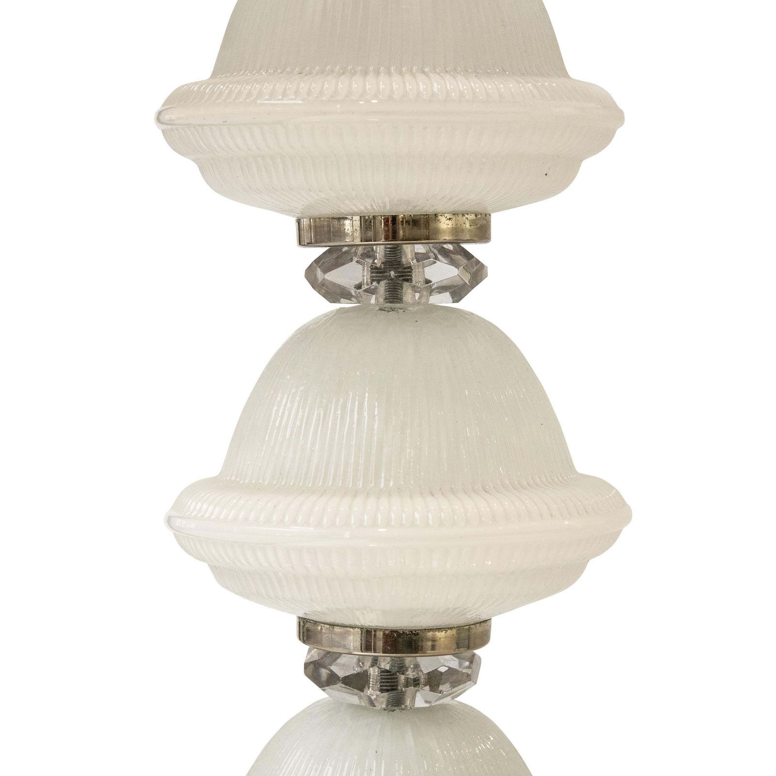 Murano Glass Table Lamp With Grey Velvet Shade, Italy, 1950 photo 1365.0