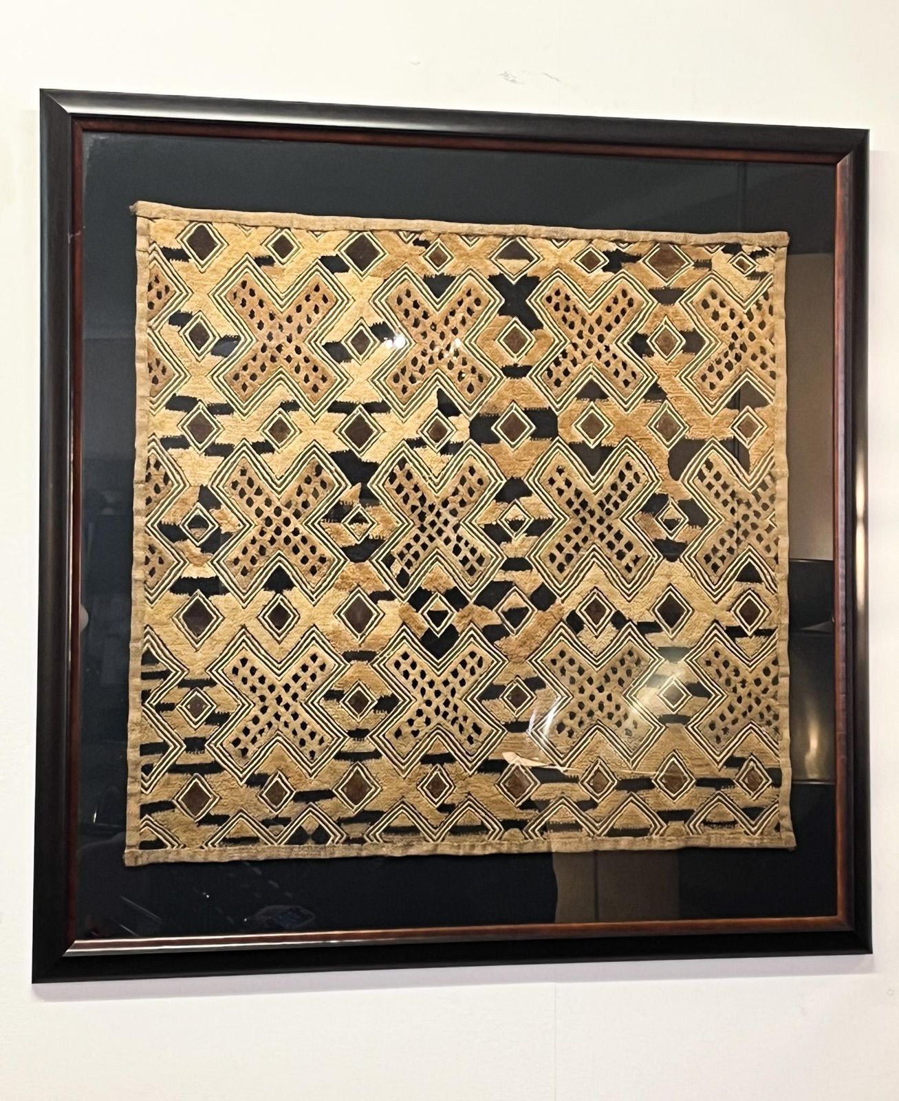Framed Kuba Weaving, Democratic Republic Of Congo, 1950s photo Art
