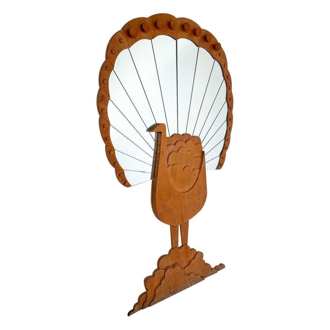 'Pavone' Mirror By Sirio Alessandri For Pallucco, 1970s