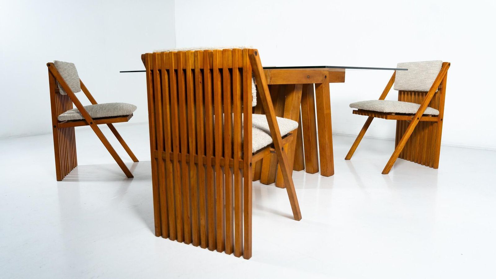 Mid Century Modern Dining Table Set " Millepiedi" By Tito Pinori, 1970s photo furniture
