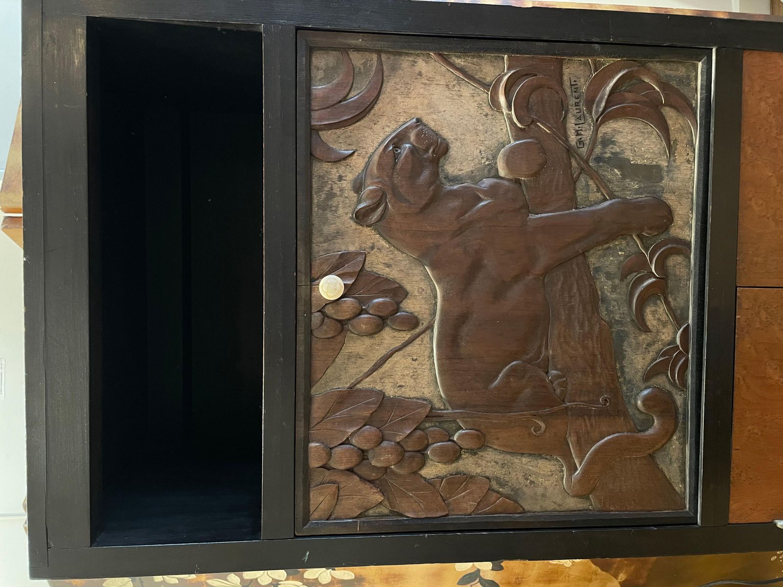 "Blackened Wood Cabinet", Georges Henri Laurent (1880 1940) photo Furniture