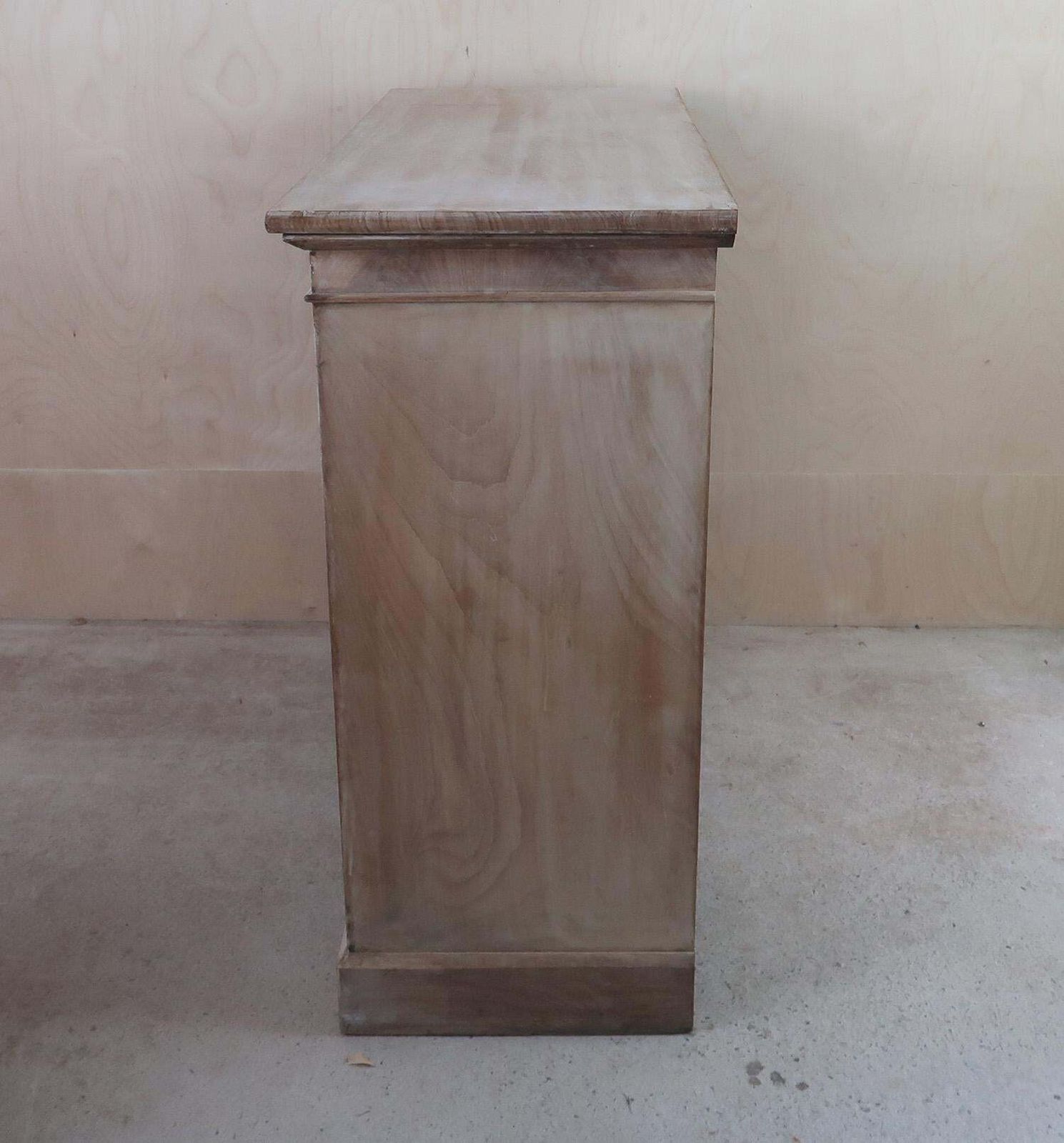Small Antique Bleached Side Cabinet With Gothic Arch Door Panels. C.1820 photo buy