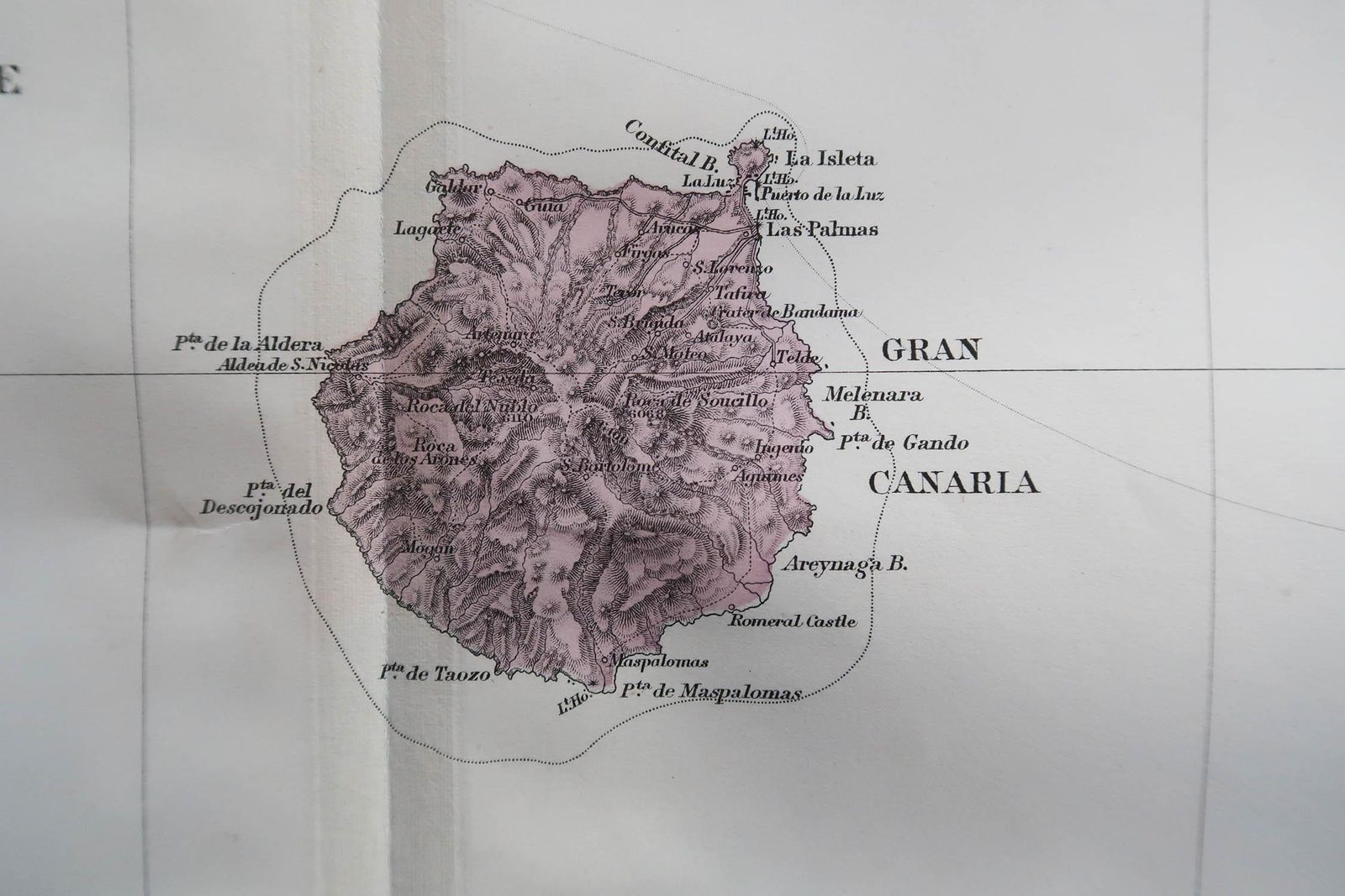 Large Original Antique Map Of The Canary Islands. 1894 photo Art