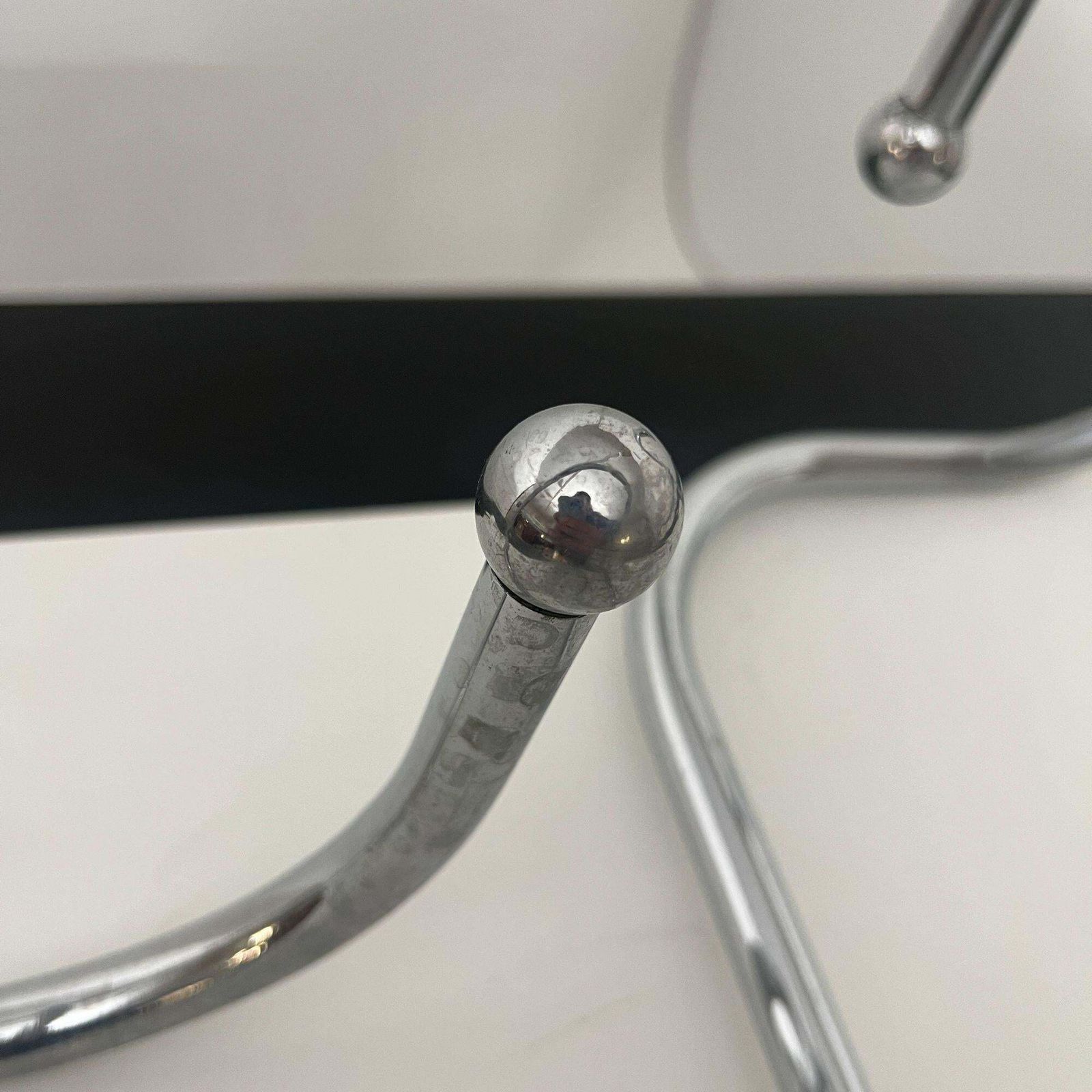 photo furniture Art Deco Chrome Umbrella Stand, Tubular Steel, Chrome Plated, Belgium Circa 1930