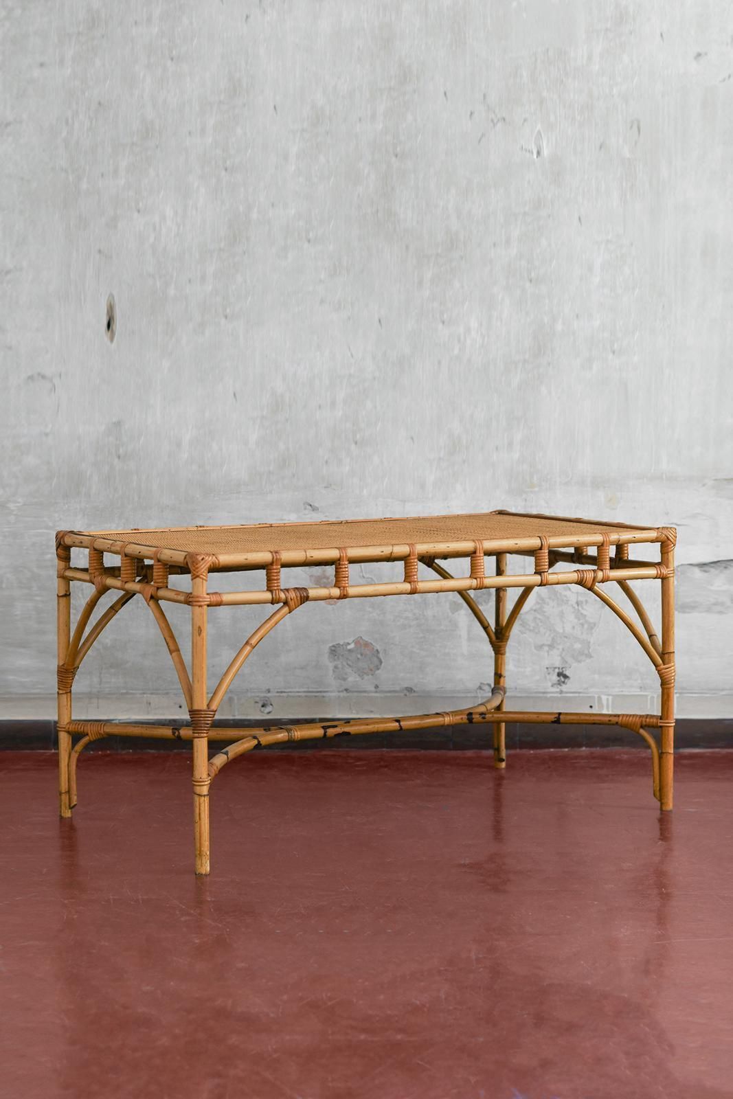 1970s Bamboo And Cane Fabric Dining Set photo 3097.0