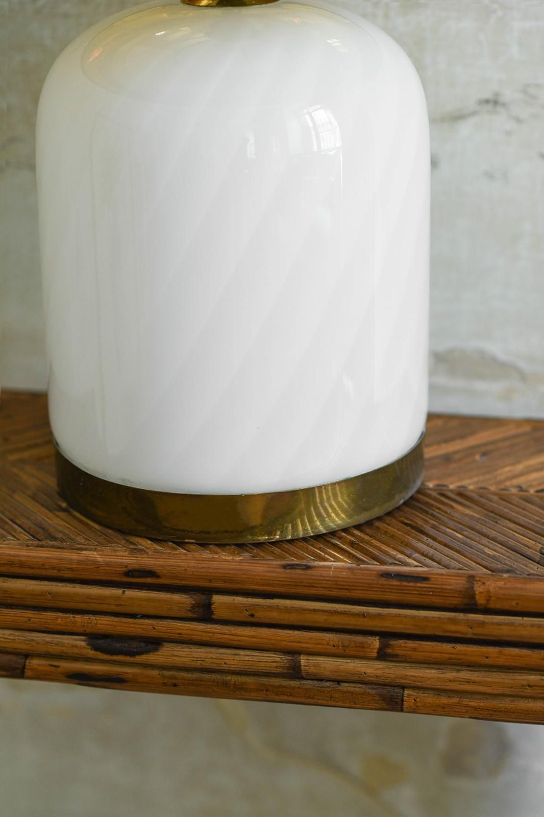 Table Lamp By Tommaso Barbi In Murano Glass With Brass Details, 1989 photo 991.0